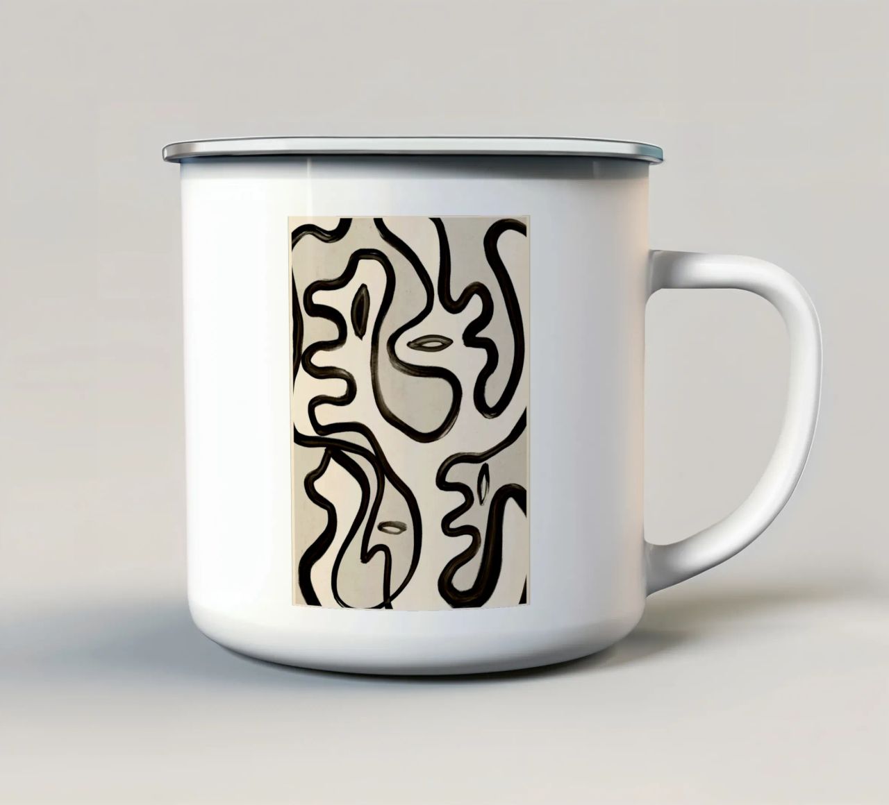 Linea astratta 249 tazza in smalto da ThingDesign