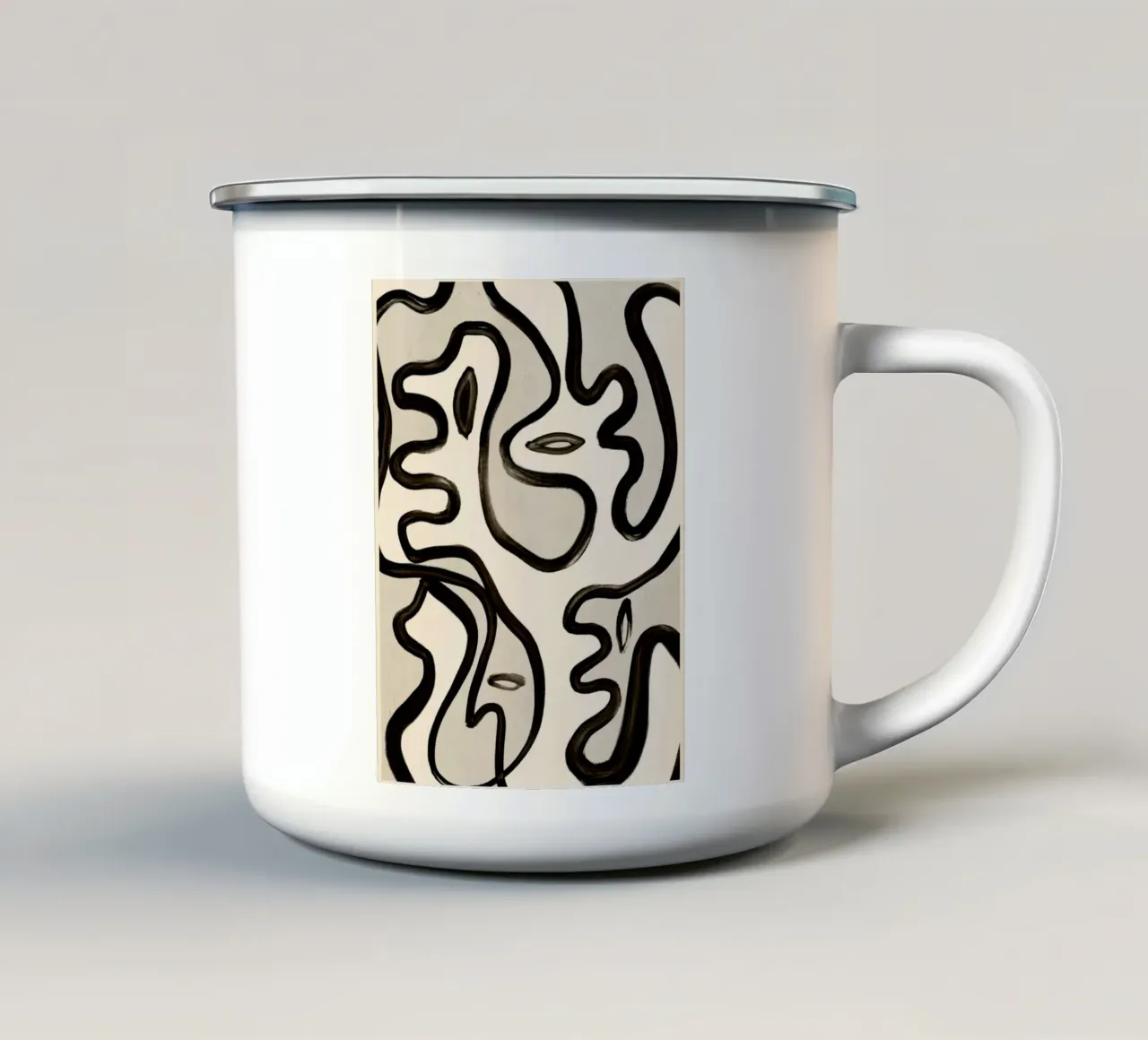 Linea astratta 249 tazza in smalto da ThingDesign