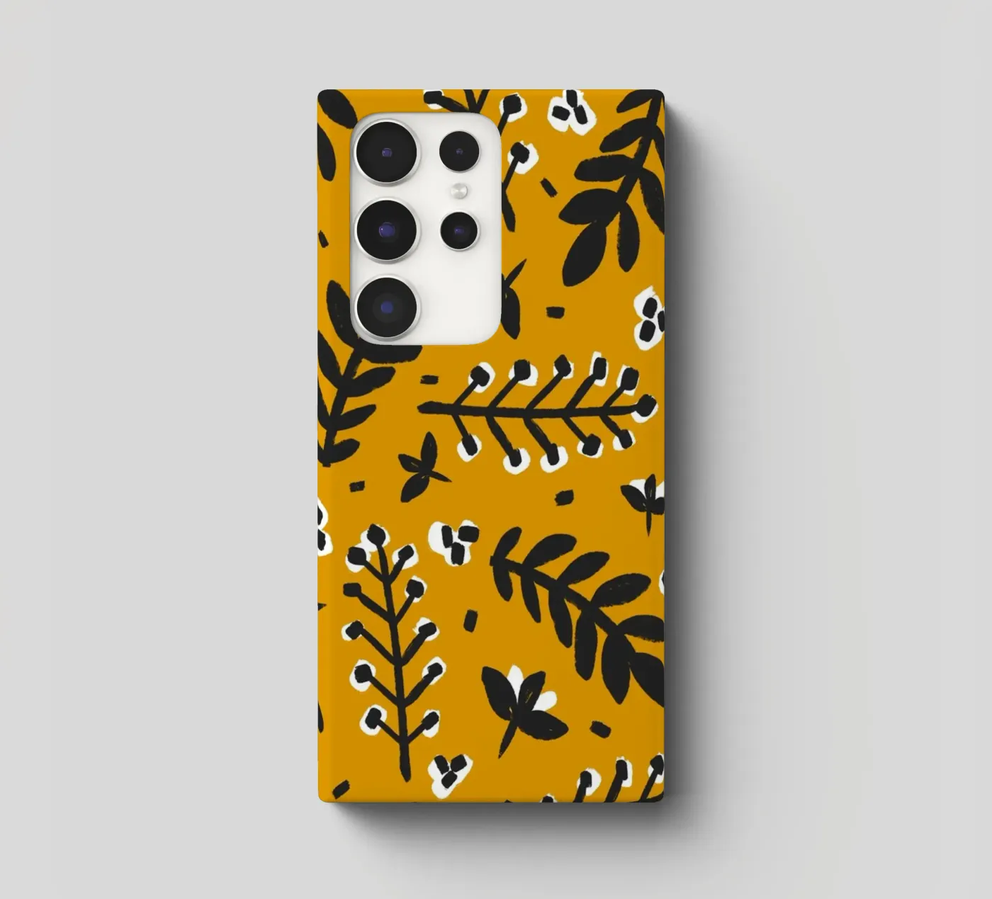 Yellow Pattern samsung phone case by treechild