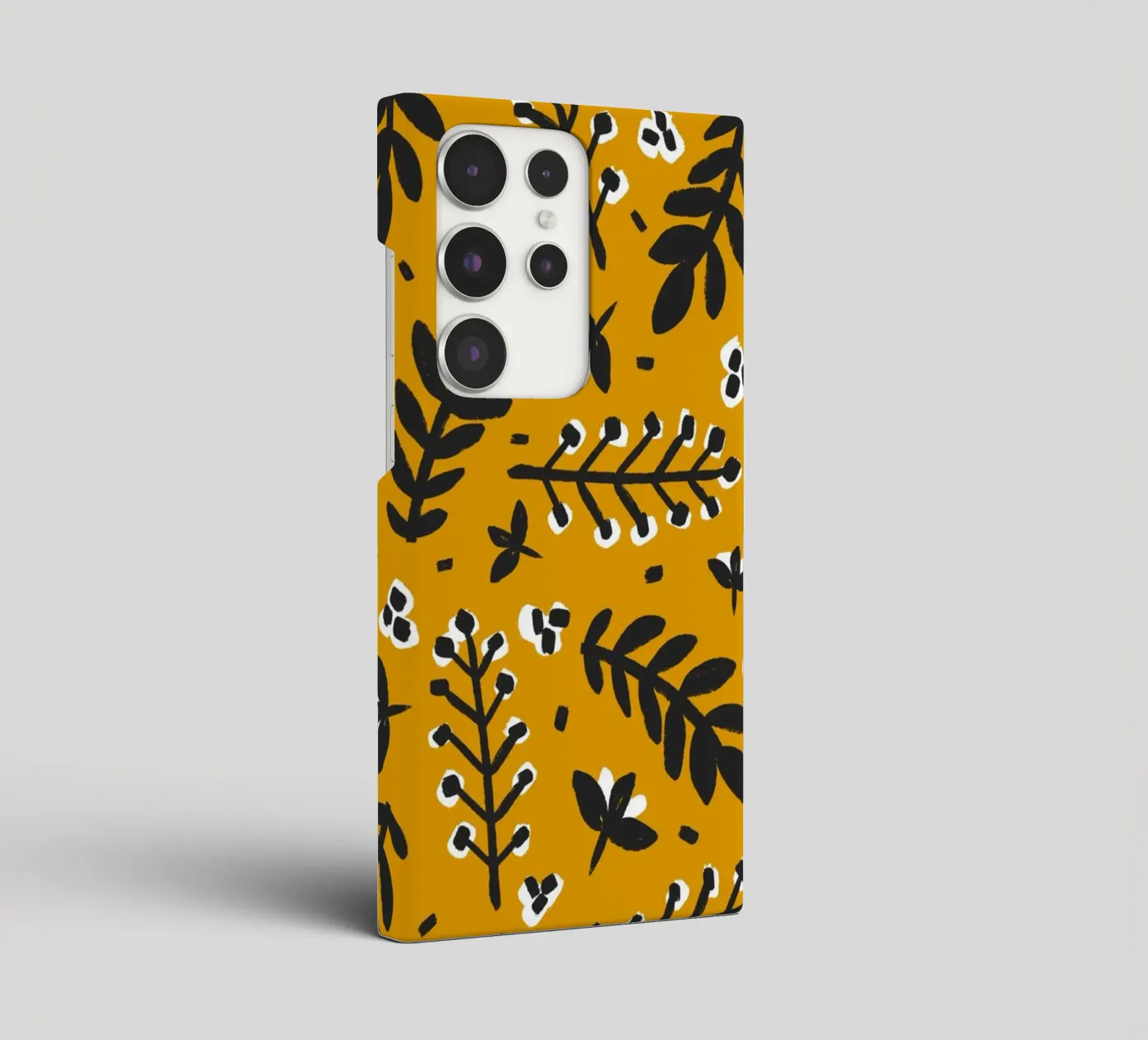 Yellow Pattern samsung phone case by treechild