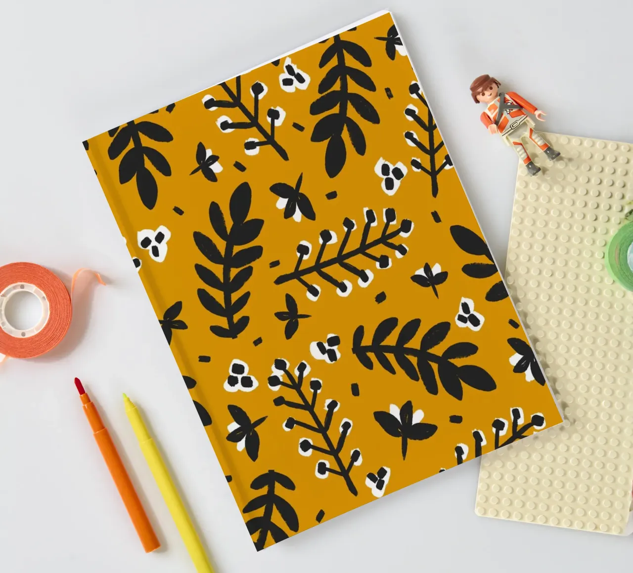 Yellow Pattern notebook by treechild
