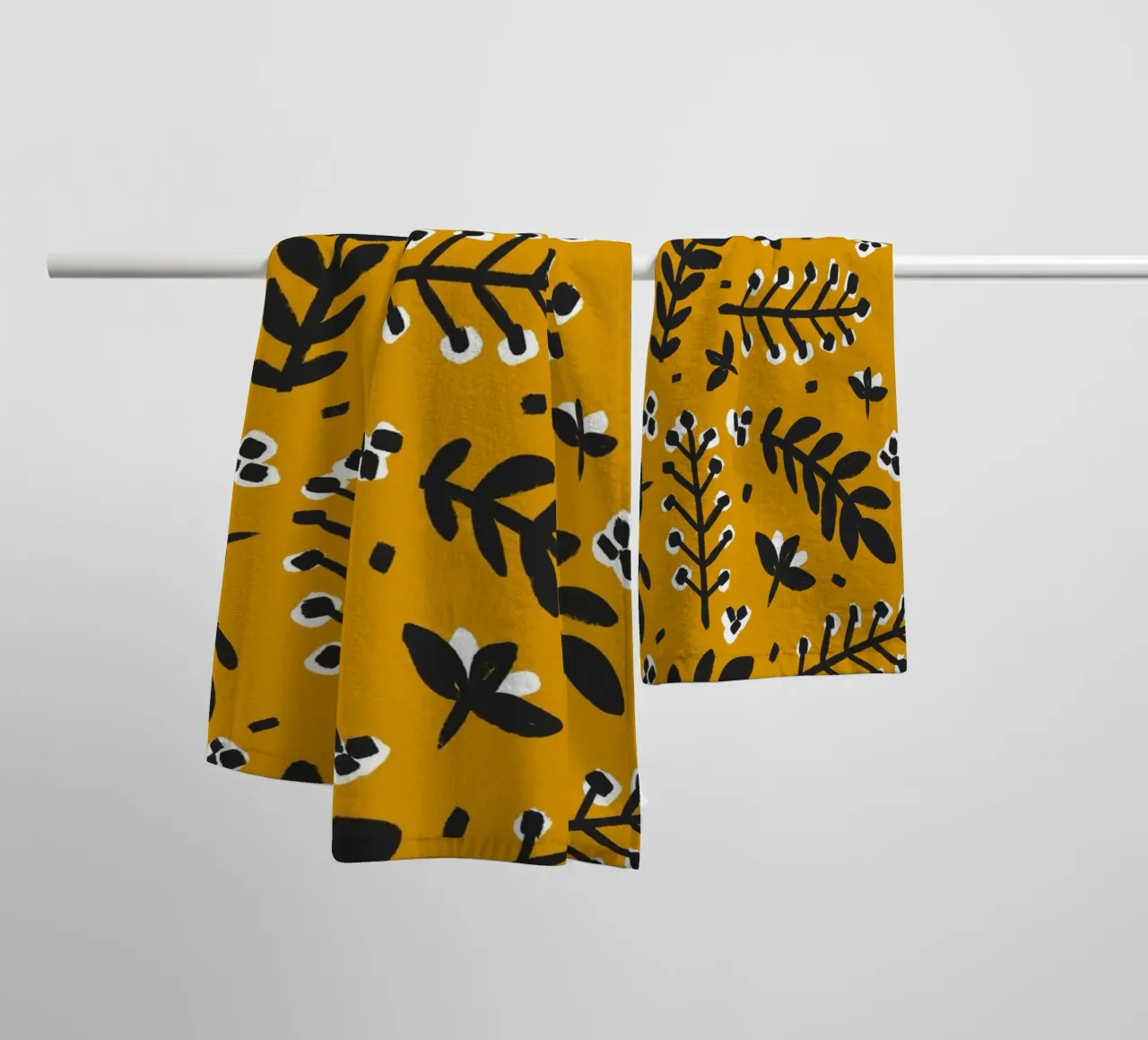Yellow Pattern asciugamano da bagno da treechild