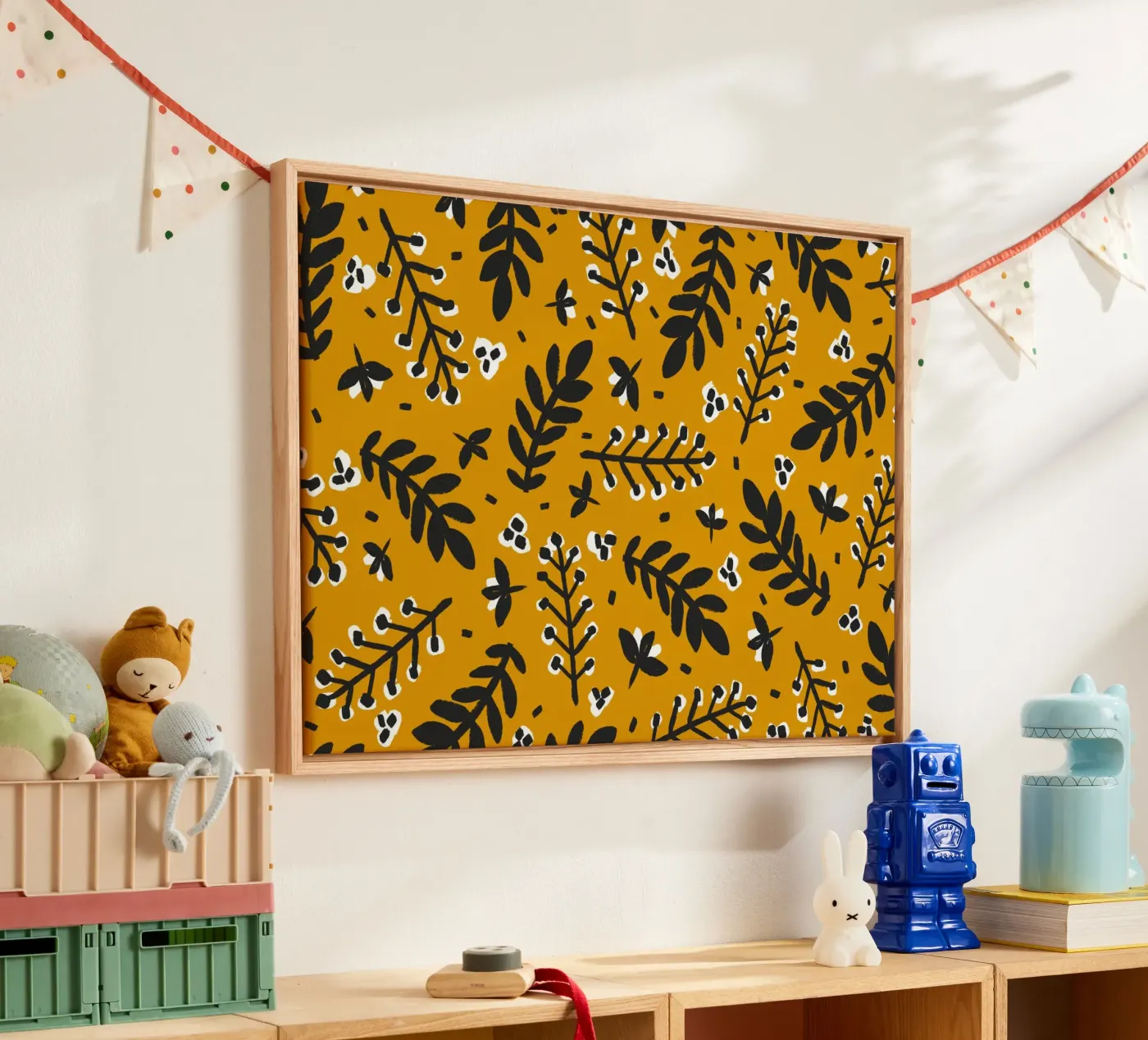 Yellow Pattern acryl van treechild