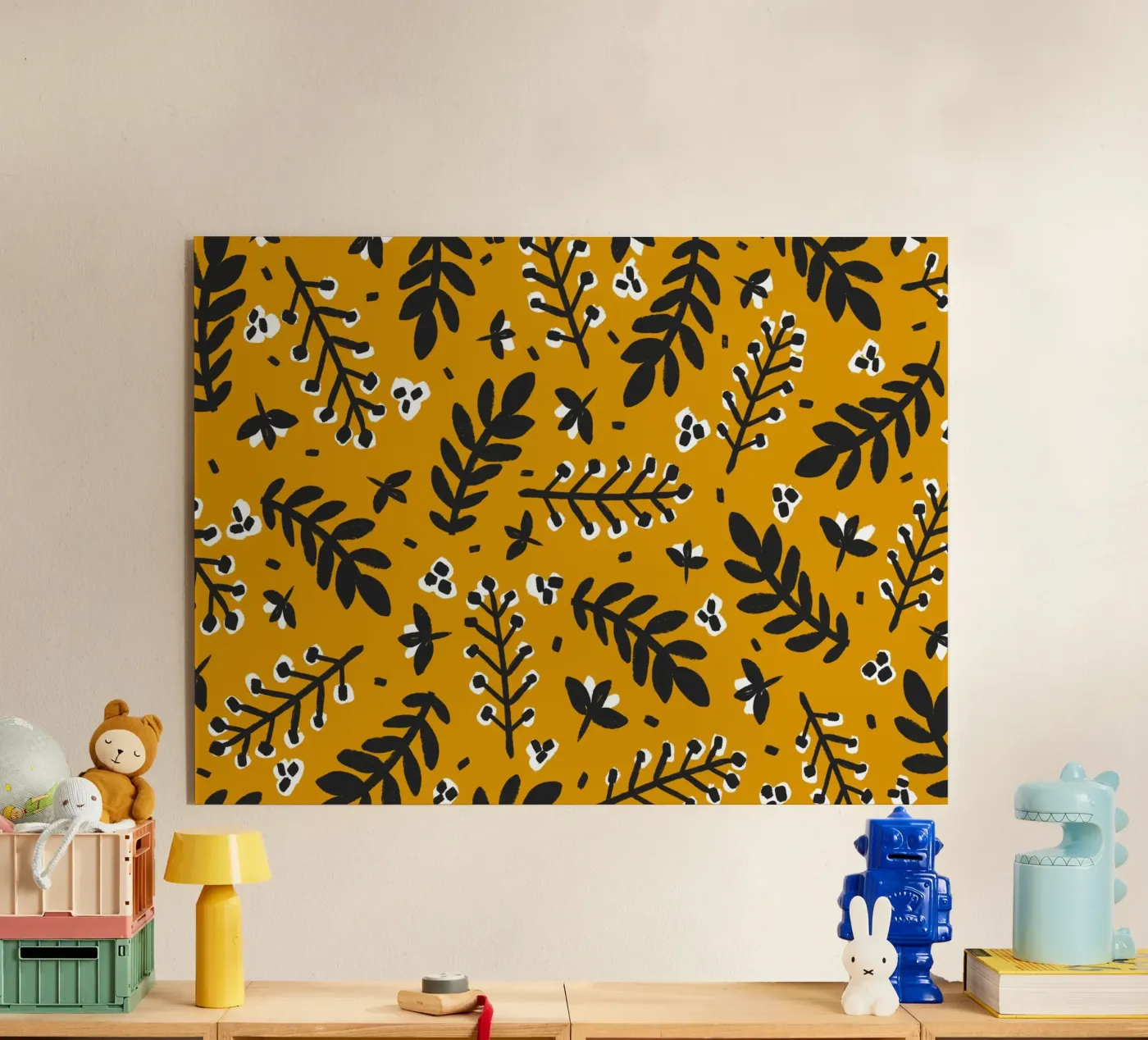 Yellow Pattern acryl van treechild