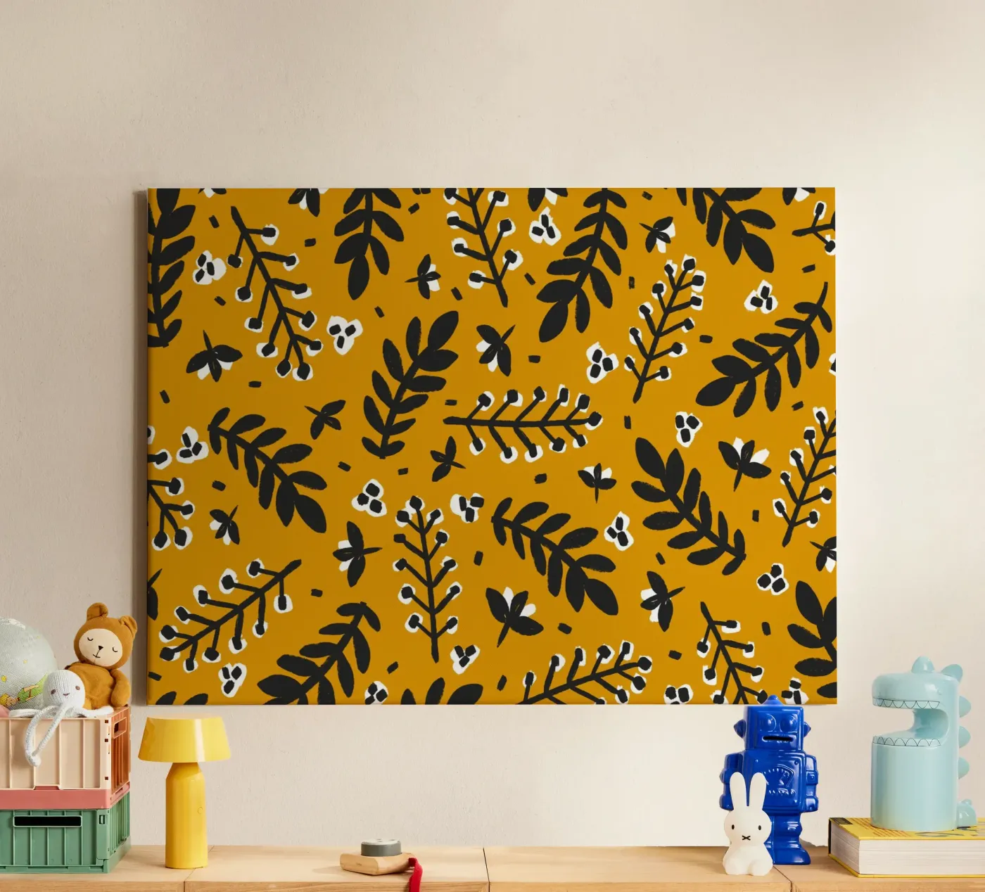 Yellow Pattern canvas van treechild