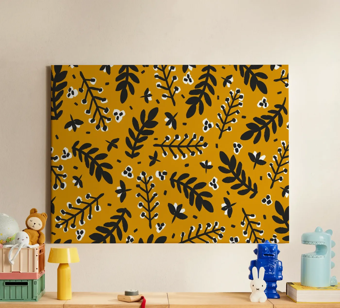 Yellow Pattern canvas by treechild