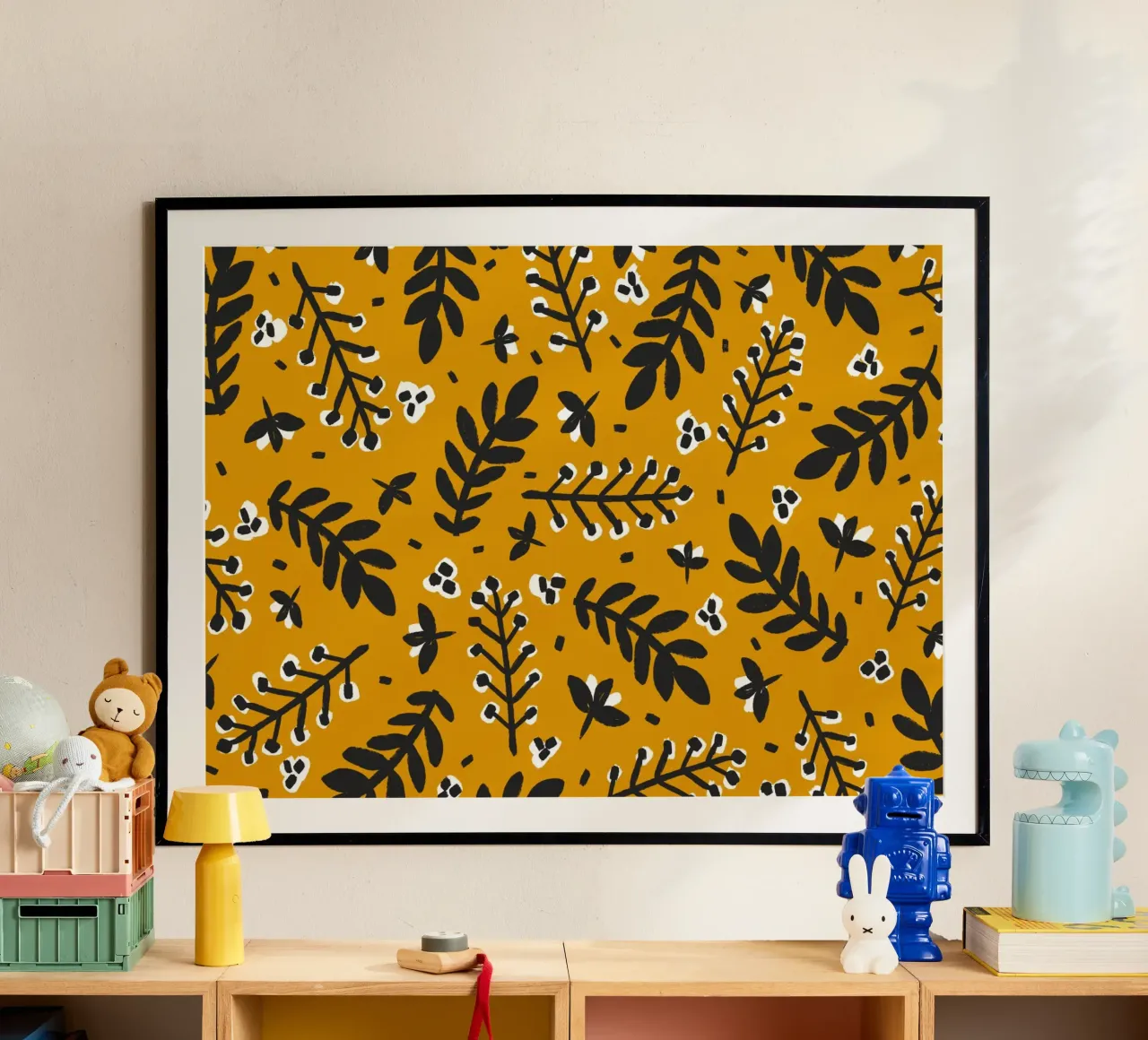 Yellow Pattern carta hahnemühle da treechild