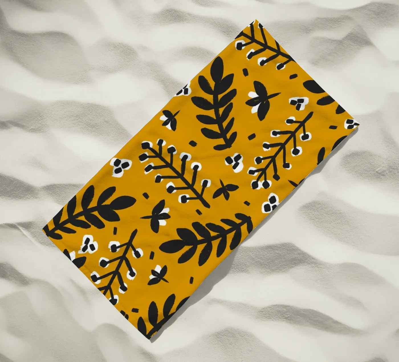 Yellow Pattern beach towel by treechild