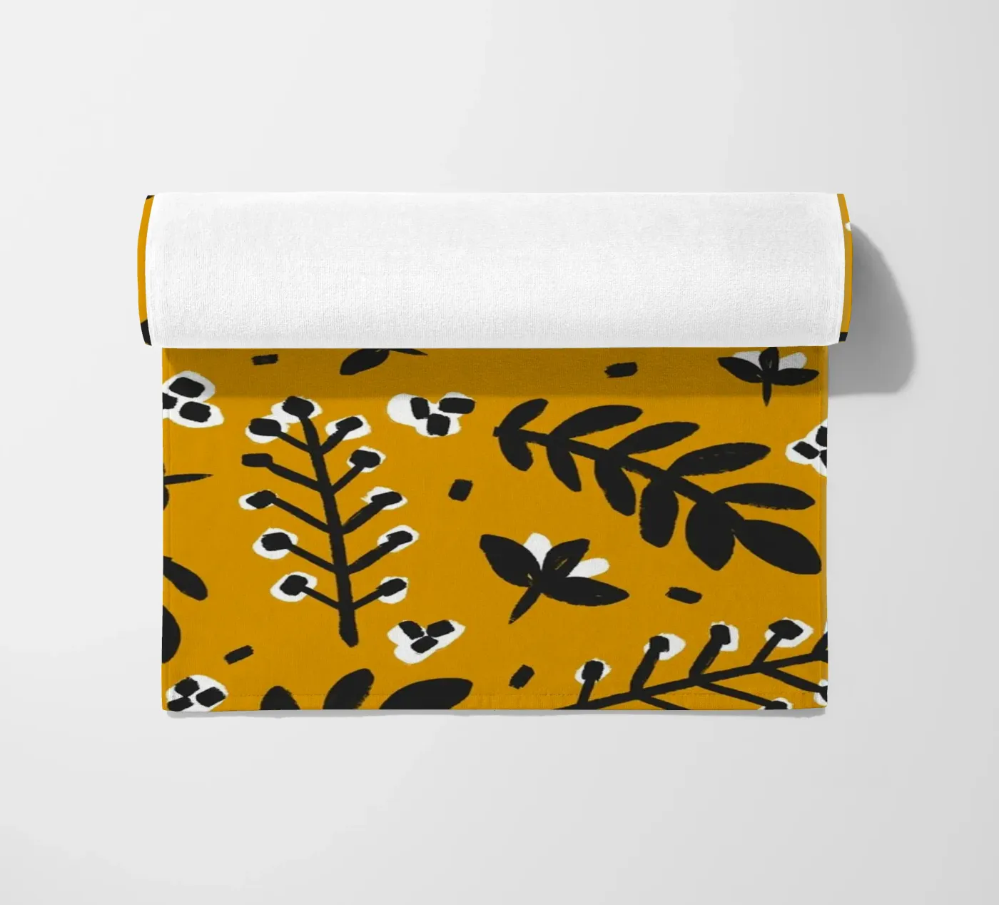 Yellow Pattern Strandtuch von treechild