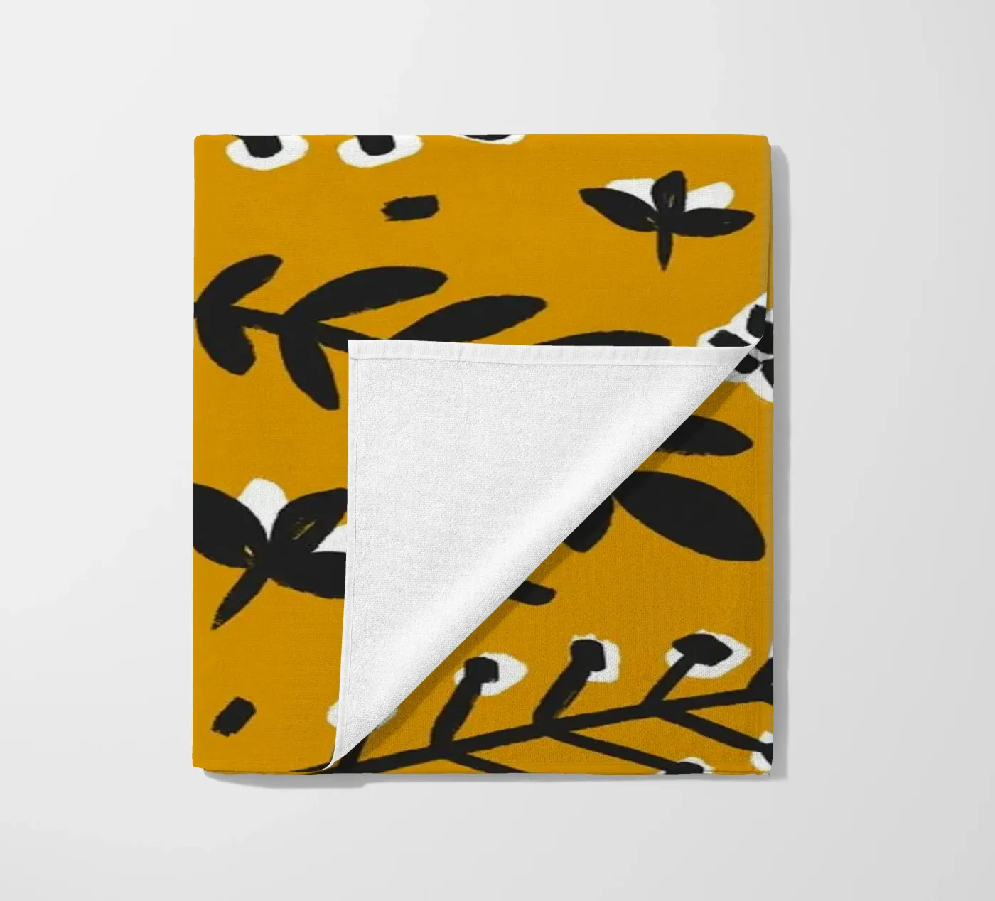 Yellow Pattern Strandtuch von treechild