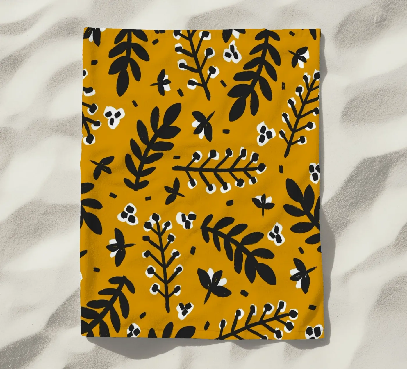 Yellow Pattern beach towel by treechild