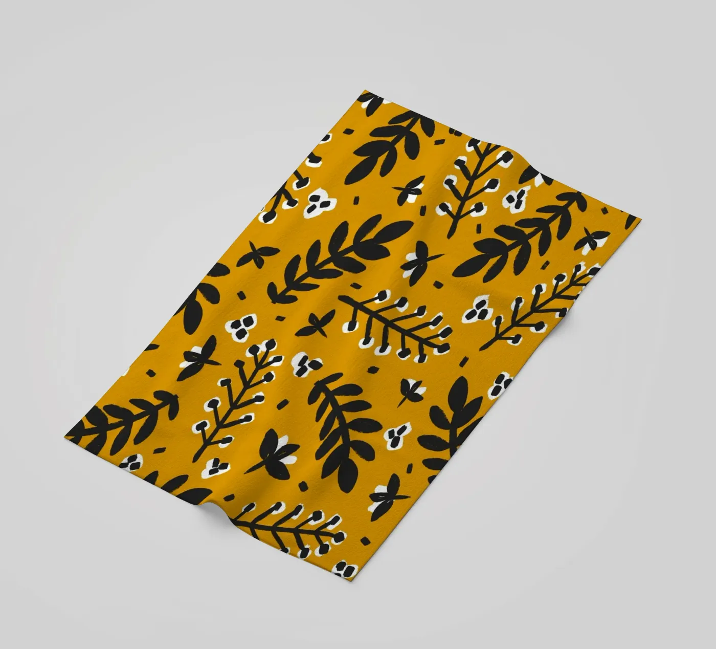 Yellow Pattern Strandtuch von treechild