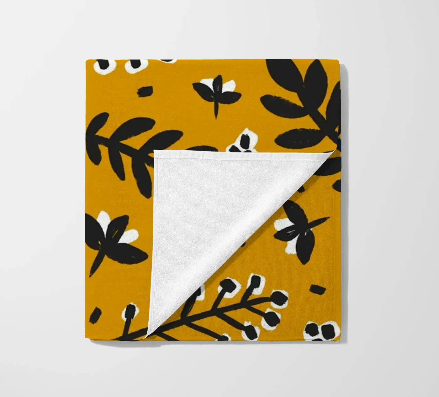 Yellow Pattern Strandtuch von treechild