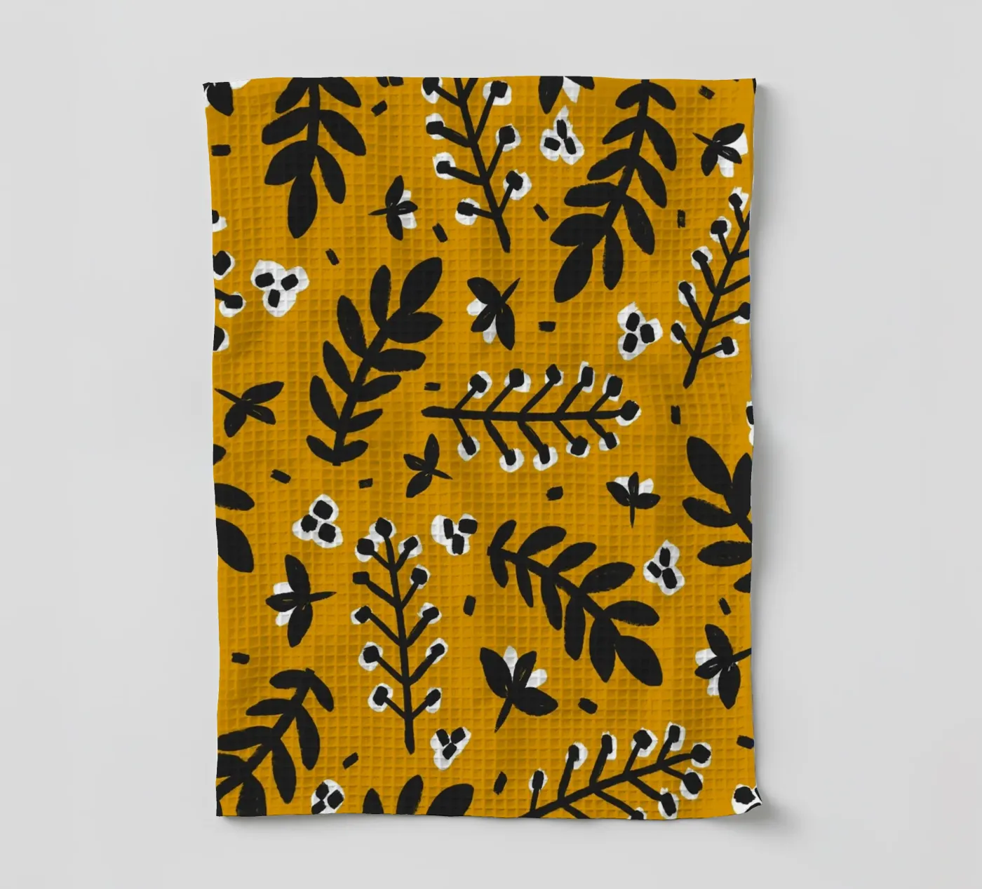 Yellow Pattern Geschirrtuch von treechild