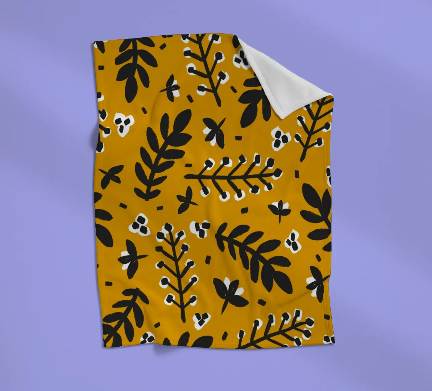 Yellow Pattern fleecedeken van treechild