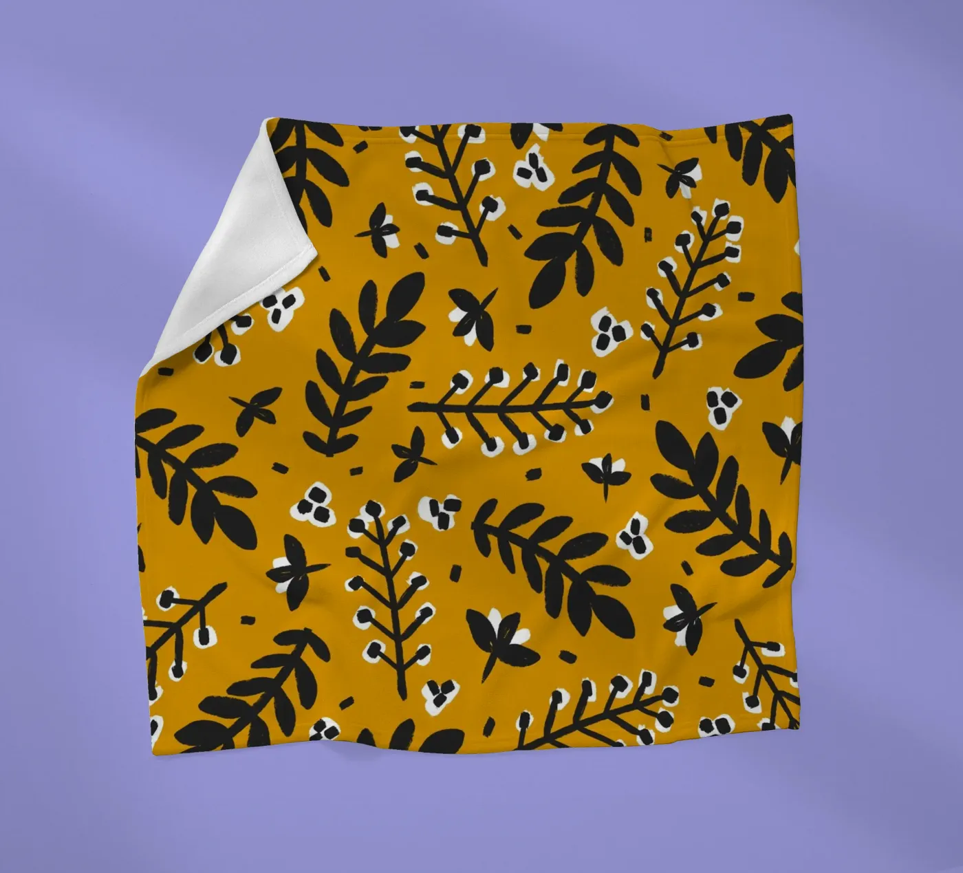 Yellow Pattern fleecedeken van treechild