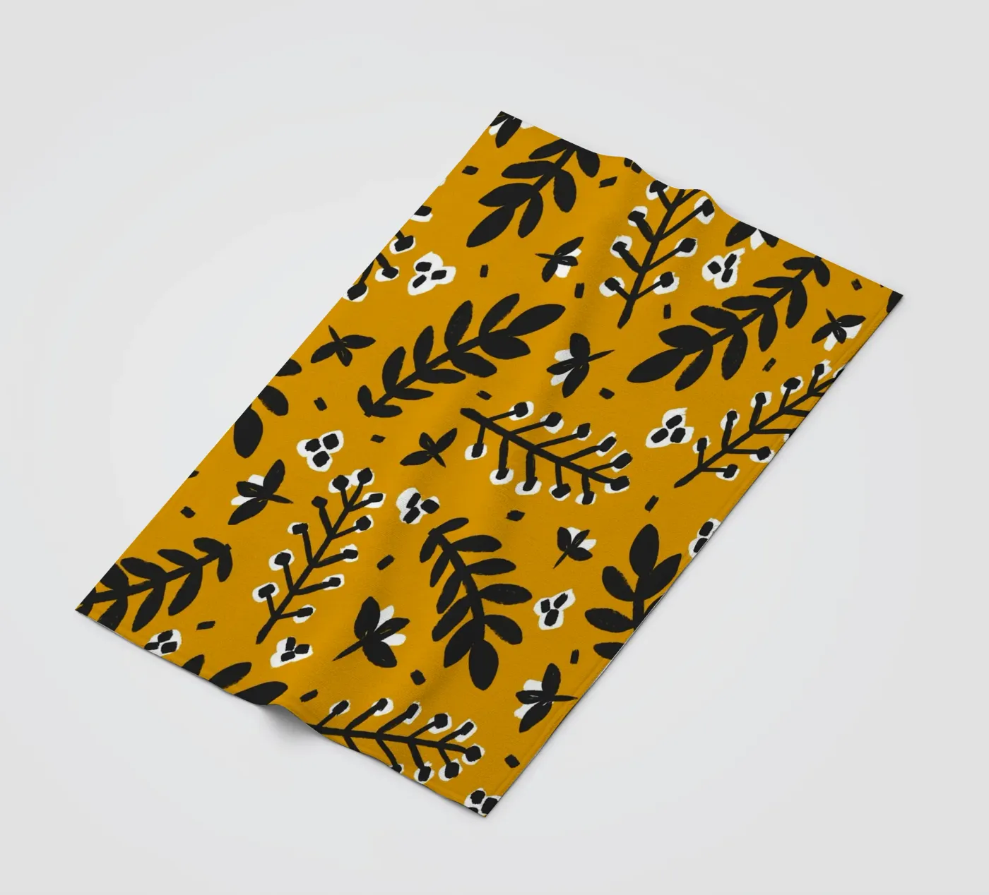 Yellow Pattern fleecedeken van treechild
