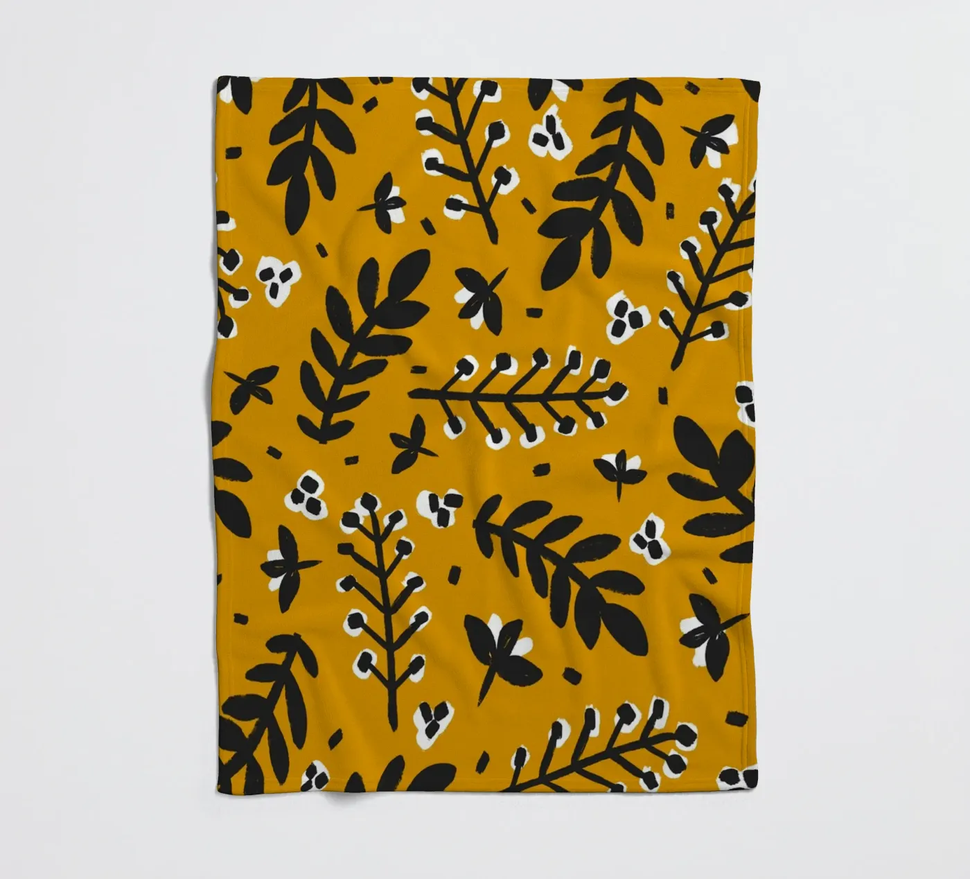 Yellow Pattern fleecedeken van treechild