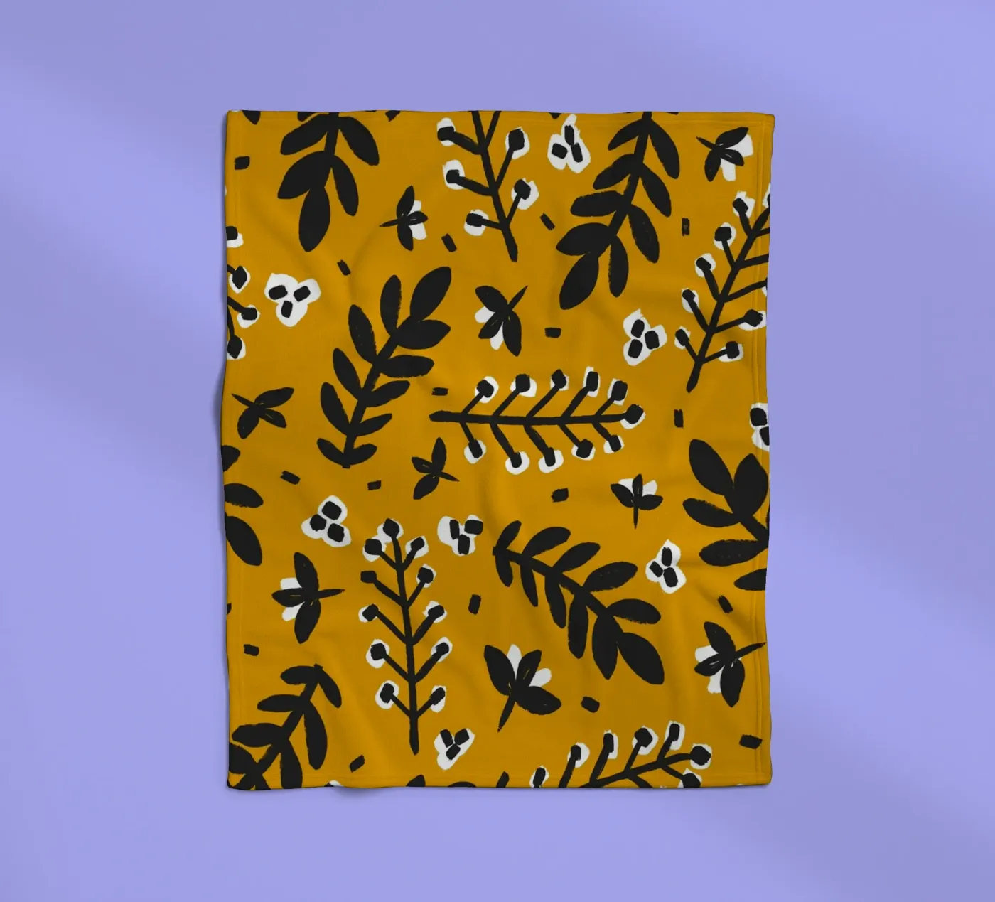 Yellow Pattern fleecedeken van treechild