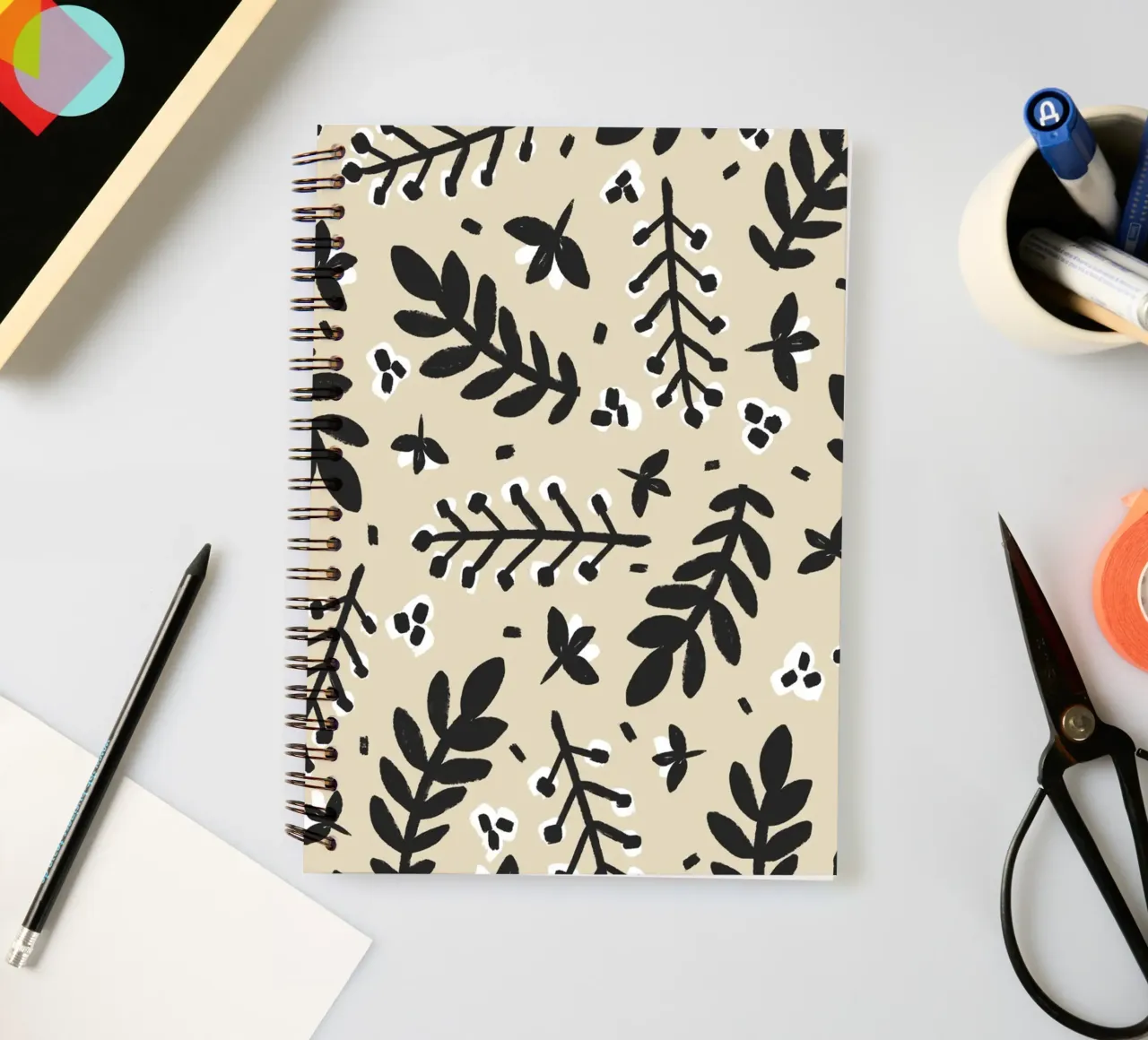 Pastel Pattern spiral notebook by treechild