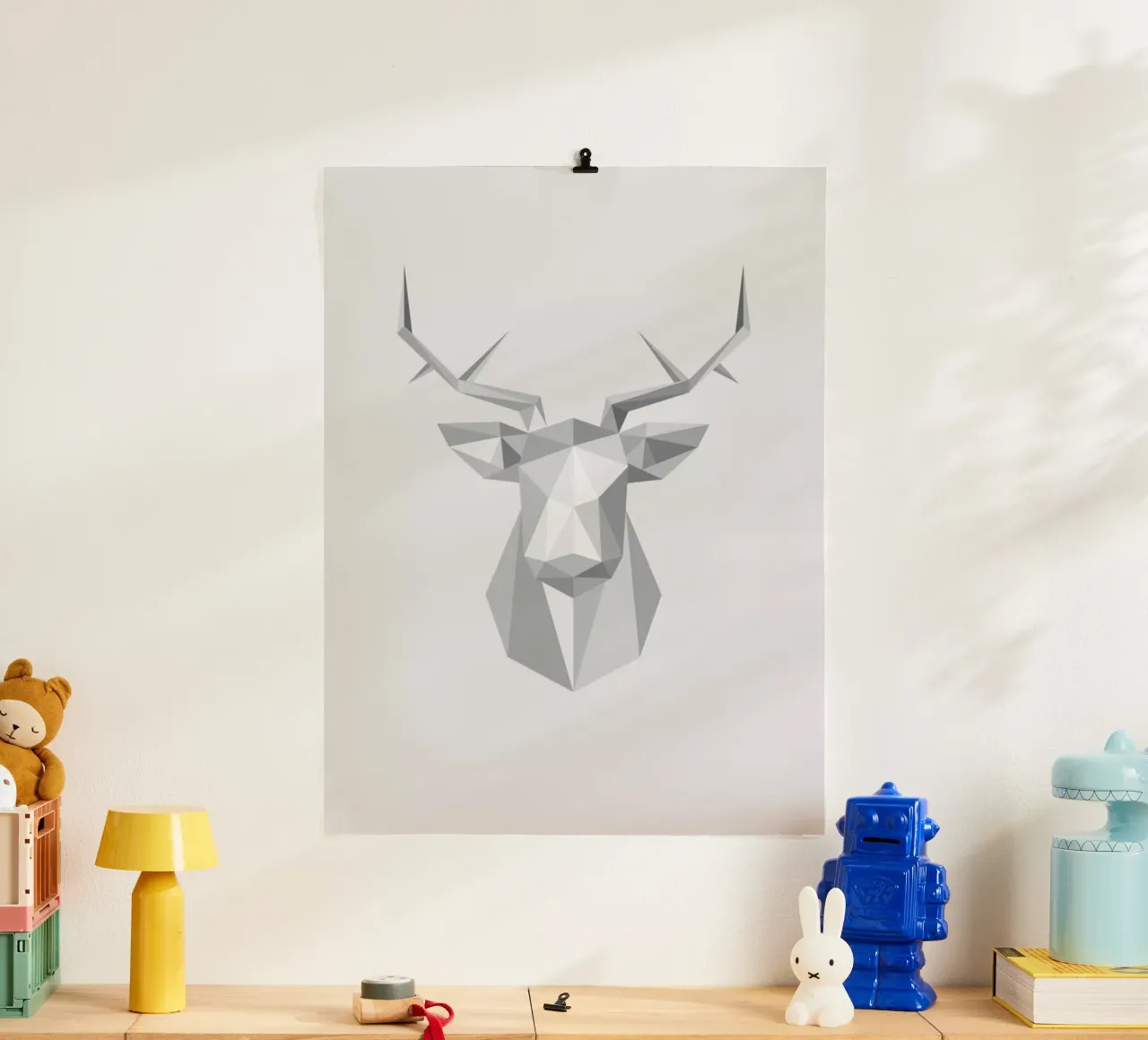 Stag poster con telaio in alluminio da Emerybloom