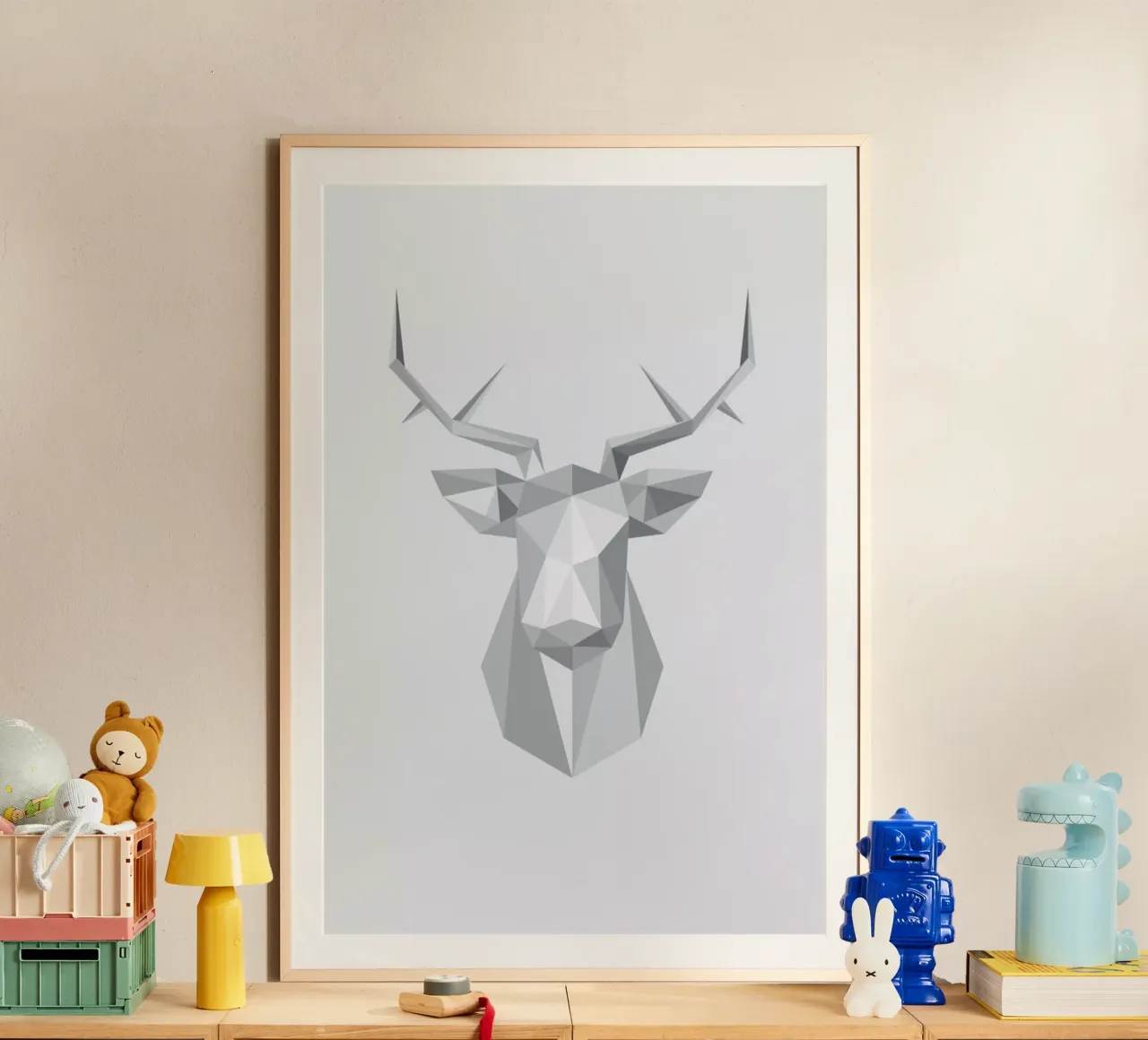 Stag poster con telaio in alluminio da Emerybloom