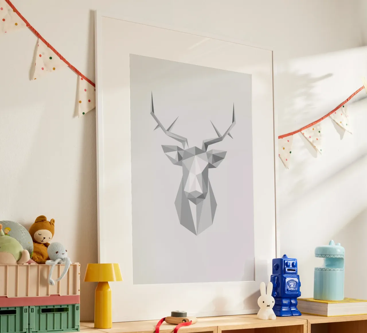 Stag poster con telaio in alluminio da Emerybloom