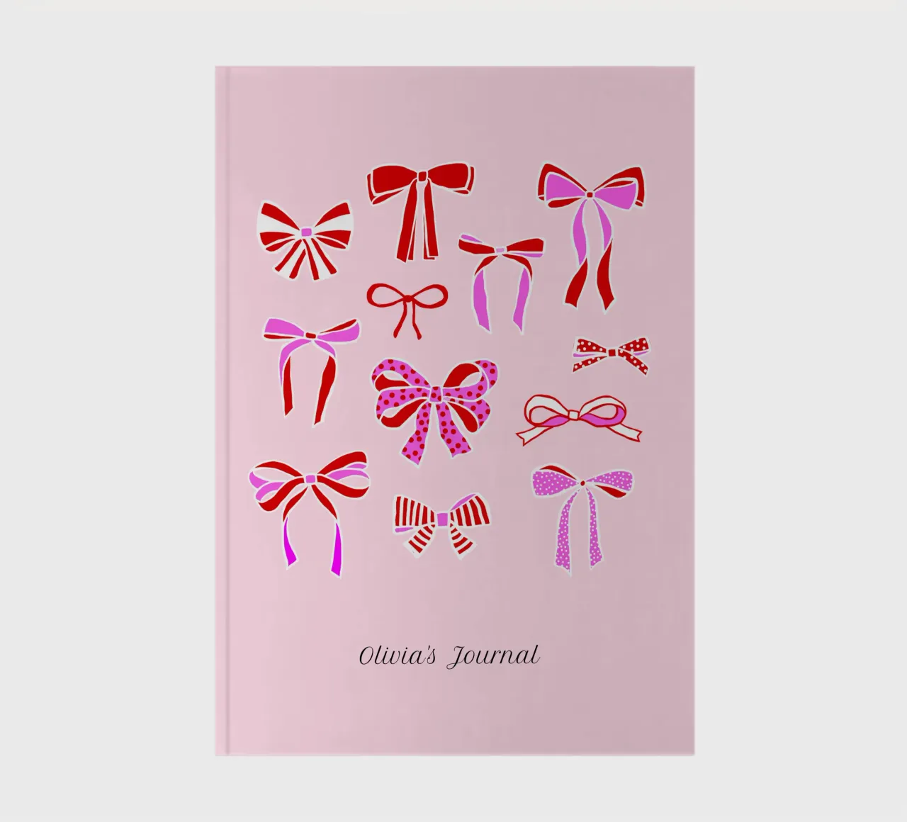Festive Ribbons and Bows Collection in Red and Pink notebook by Dominique Vari