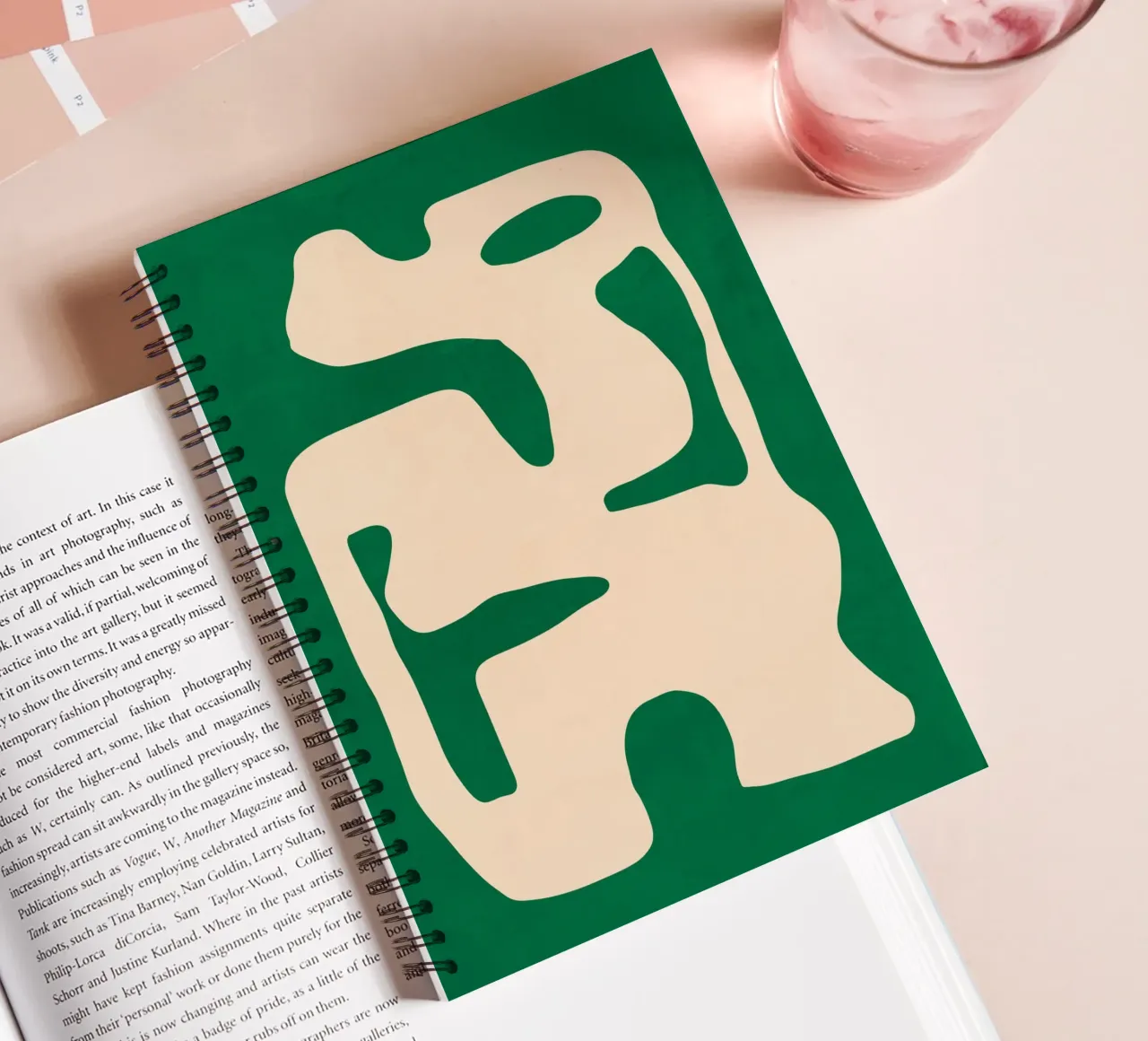 Modern Abstract Shapes 44 spiral notebook by ThingDesign