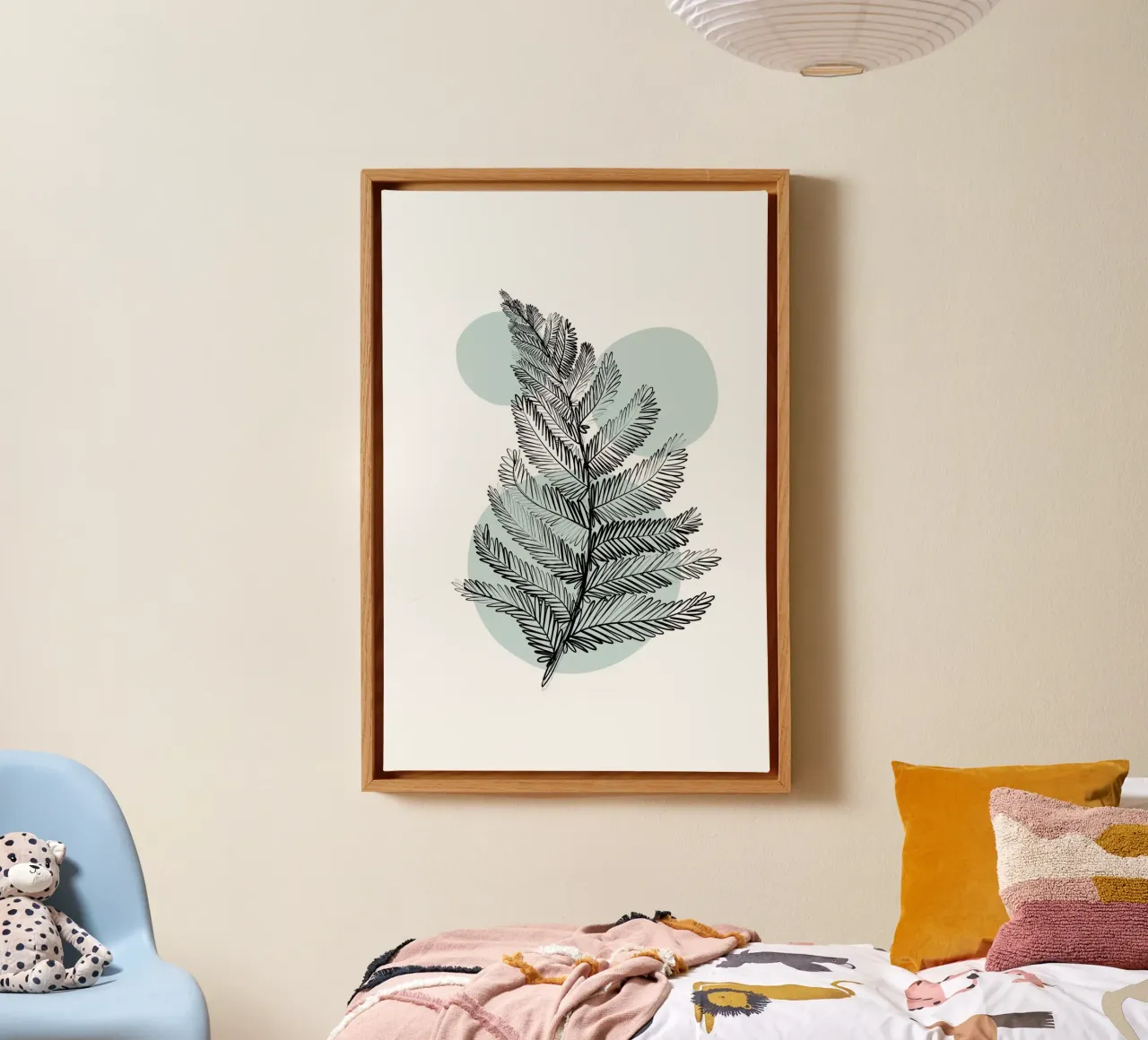 Alina Buffiere - Botaniche delicate - Farn tela con Cornice a cassetta da The Artcircle