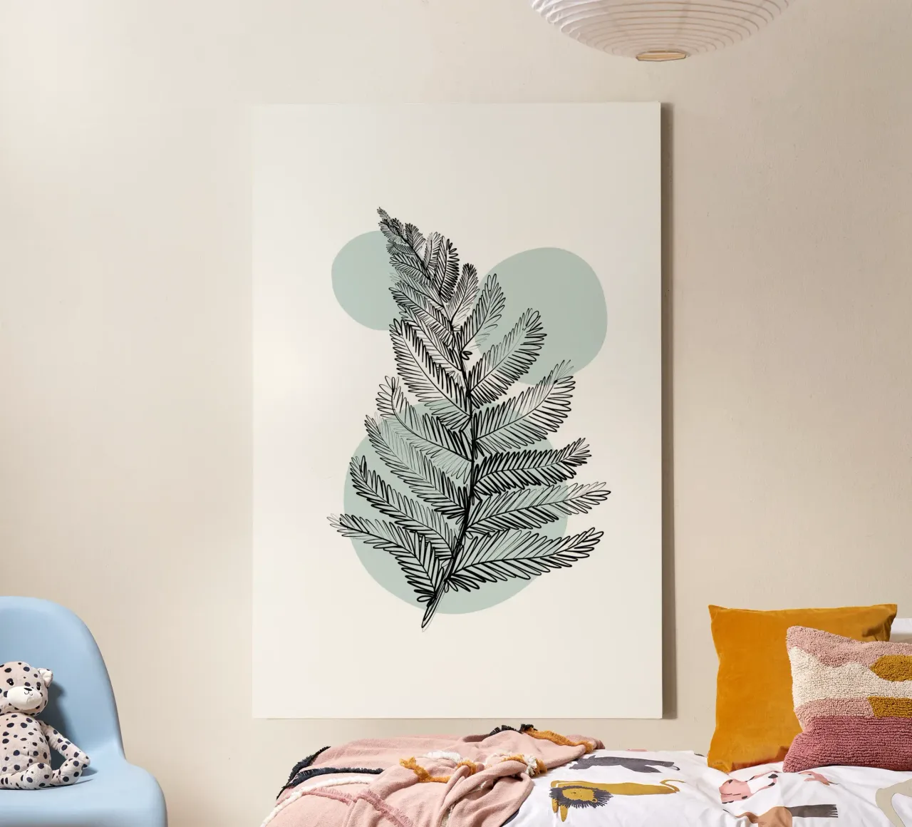 Alina Buffiere - Botaniche delicate - Farn tela con Cornice a cassetta da The Artcircle
