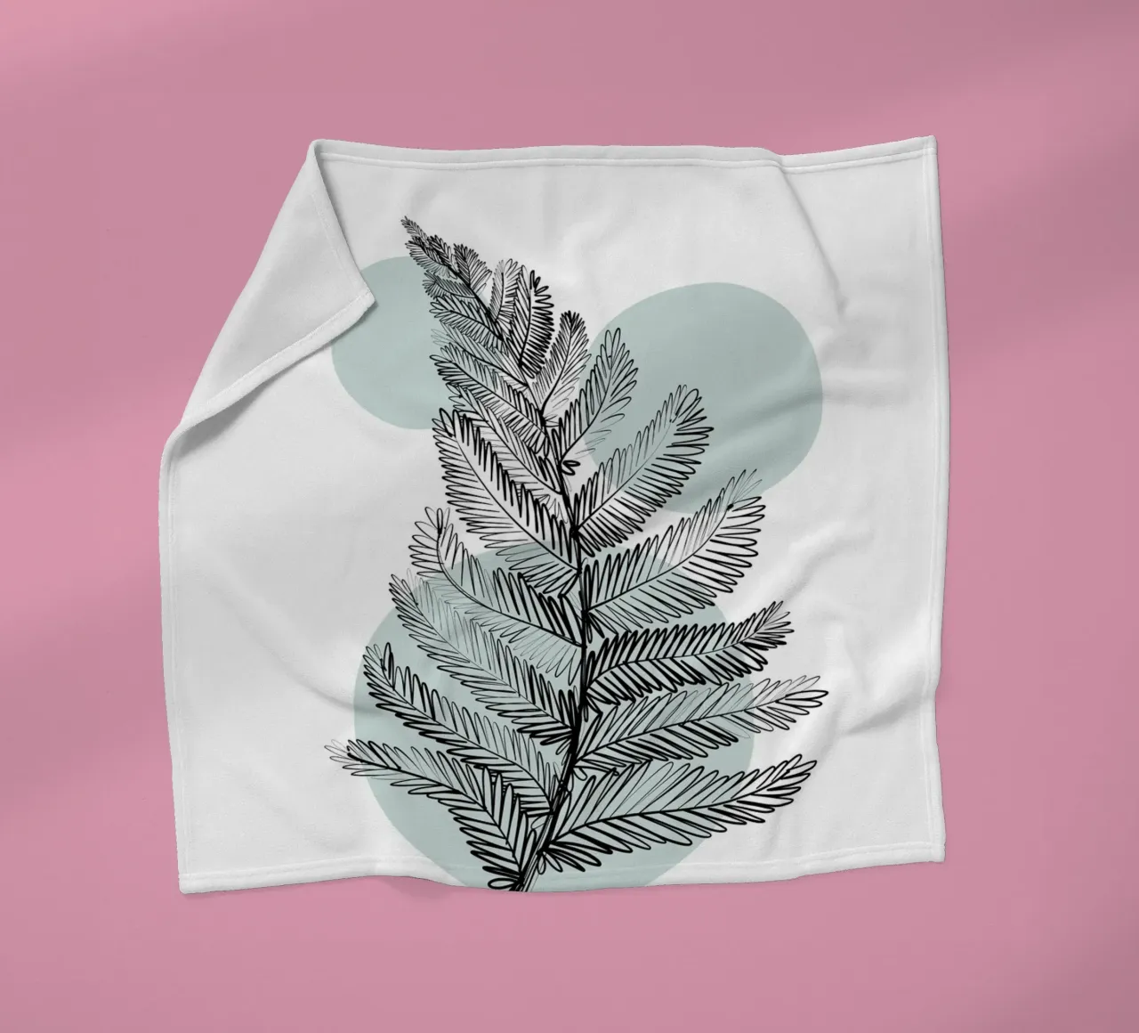 Alina Buffiere - Botaniche delicate - Farn coperta in pile da The Artcircle