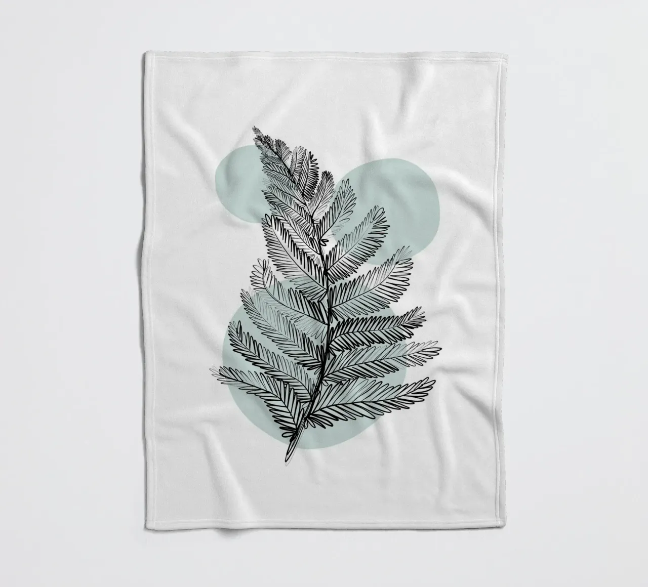 Alina Buffiere - Botaniche delicate - Farn coperta in pile da The Artcircle