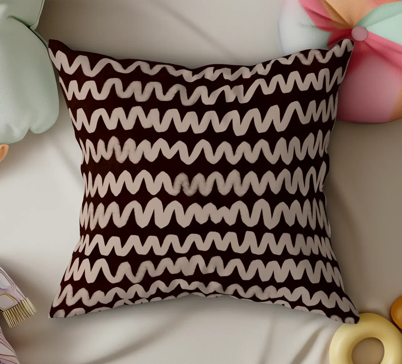 Wave Pattern No1 cuscino da treechild