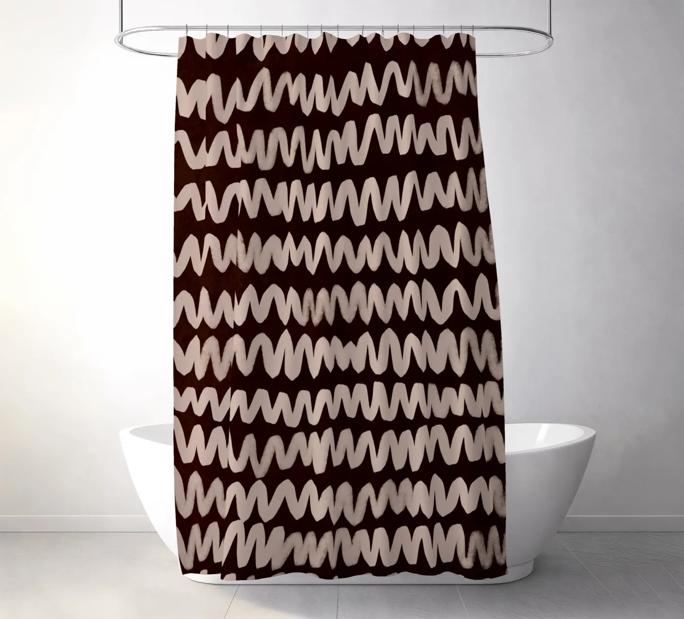 Wave Pattern No1 Duschvorhang von treechild