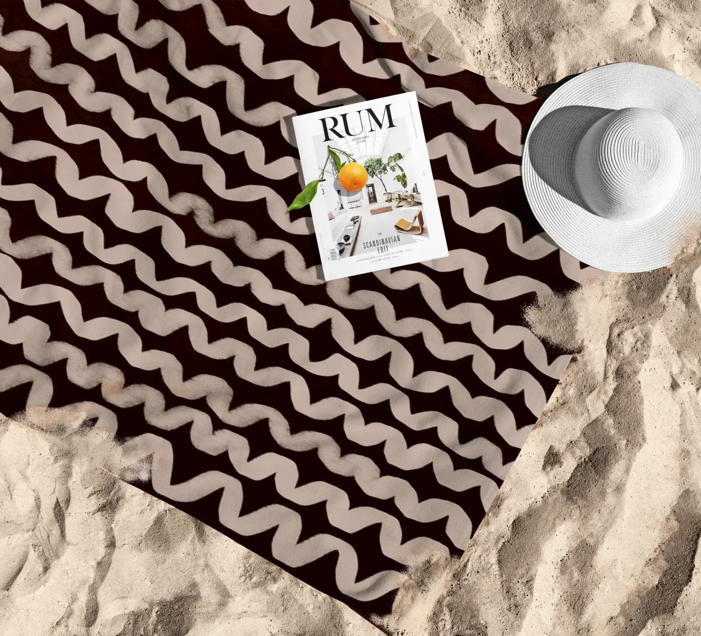 Wave Pattern No1 strandhanddoek van treechild