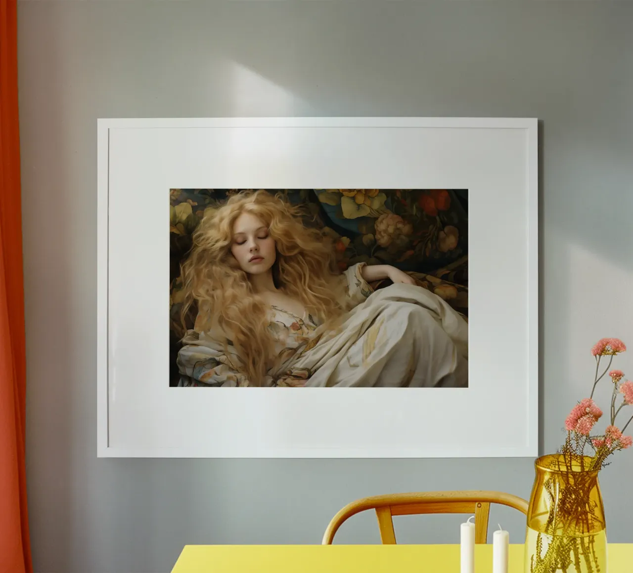 Sognando Klimt | Ritratto romantico di donna poster da Autofocus