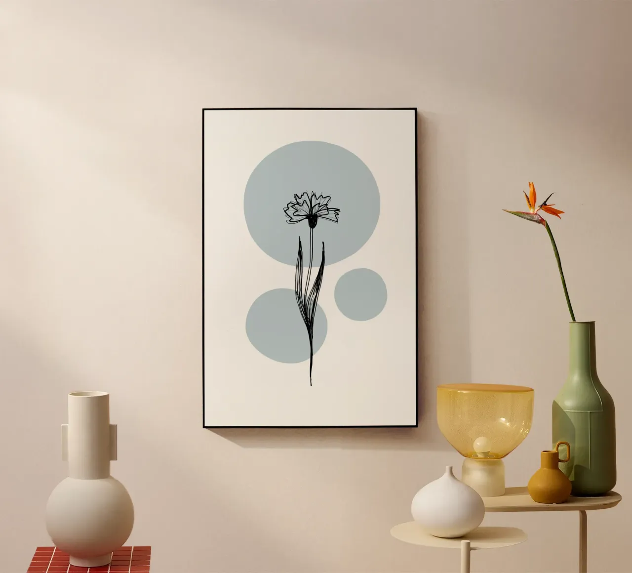 Alina Buffiere - Delicate Botanicals - Kornblume plexiglass da The Artcircle