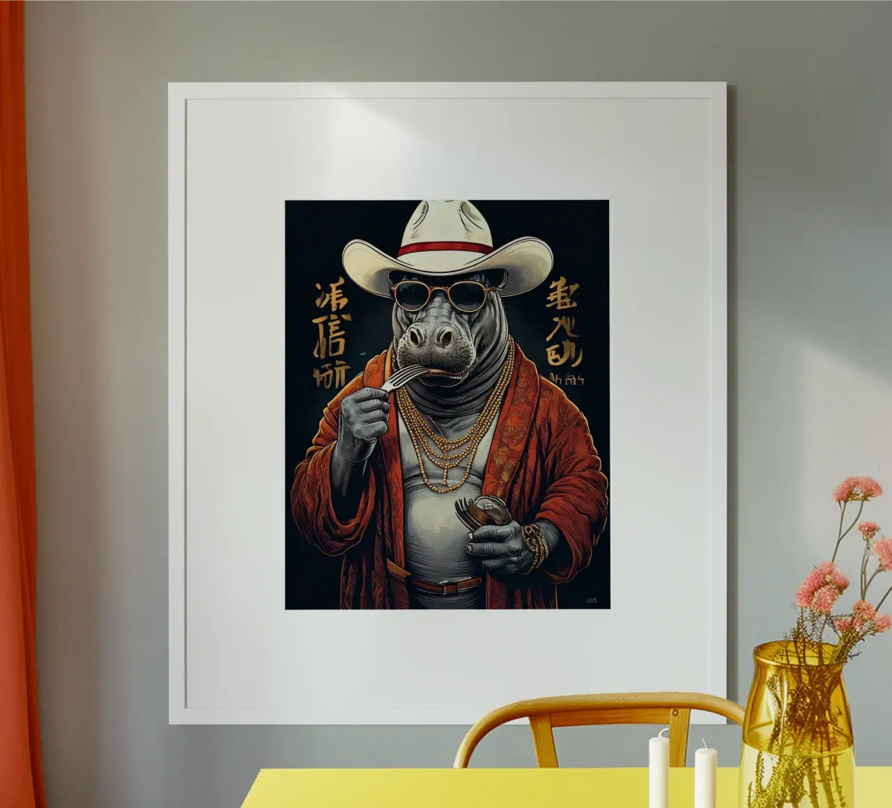 Hippo cowboy poster da tylerstudio