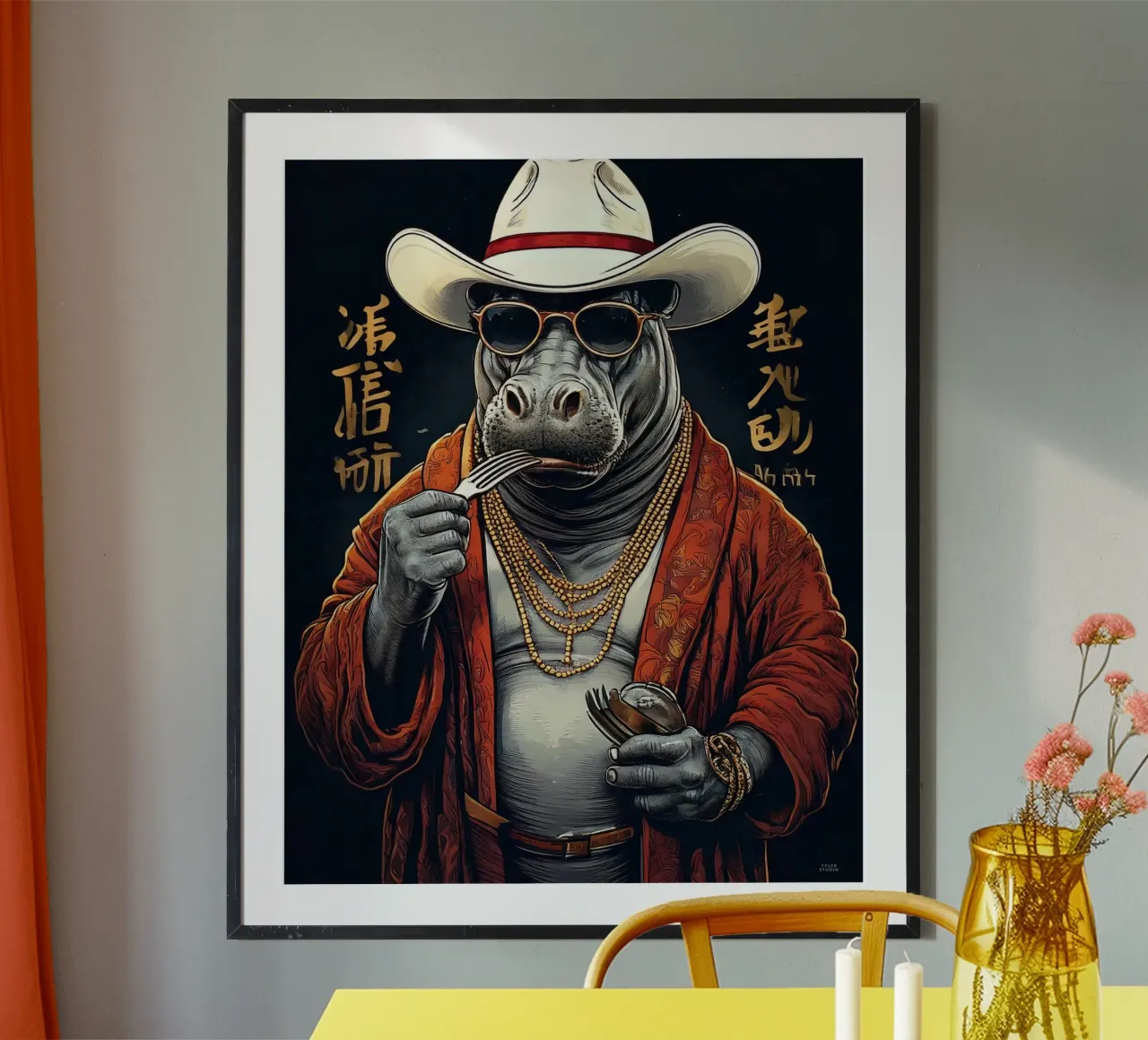 Hippo cowboy poster da tylerstudio