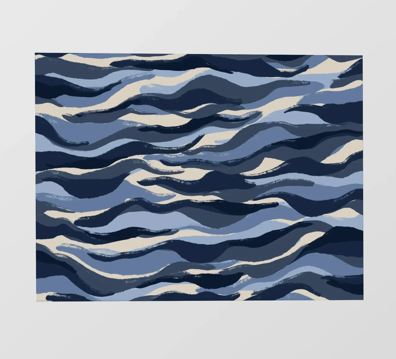 Blue Waves Pattern backlit film by treechild