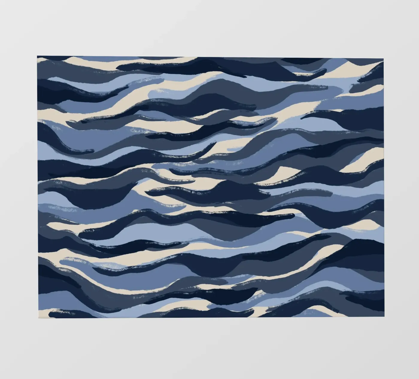 Blue Waves Pattern PVC Plane von treechild