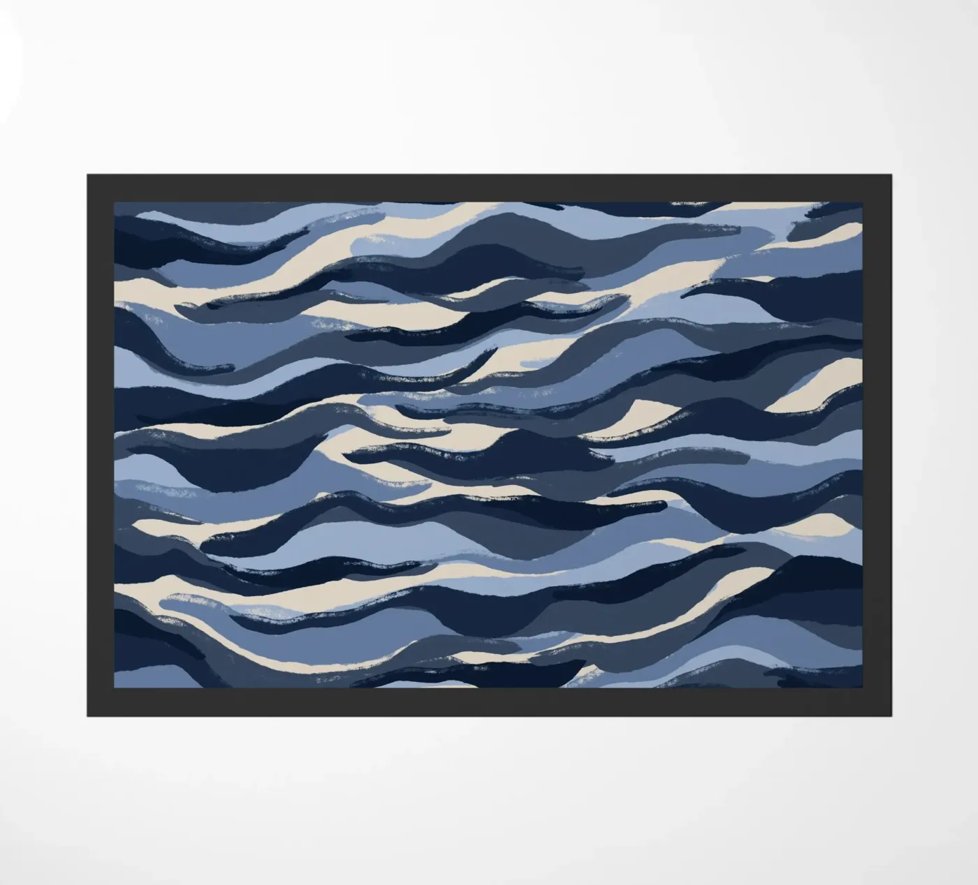 Blue Waves Pattern Fußmatte von treechild