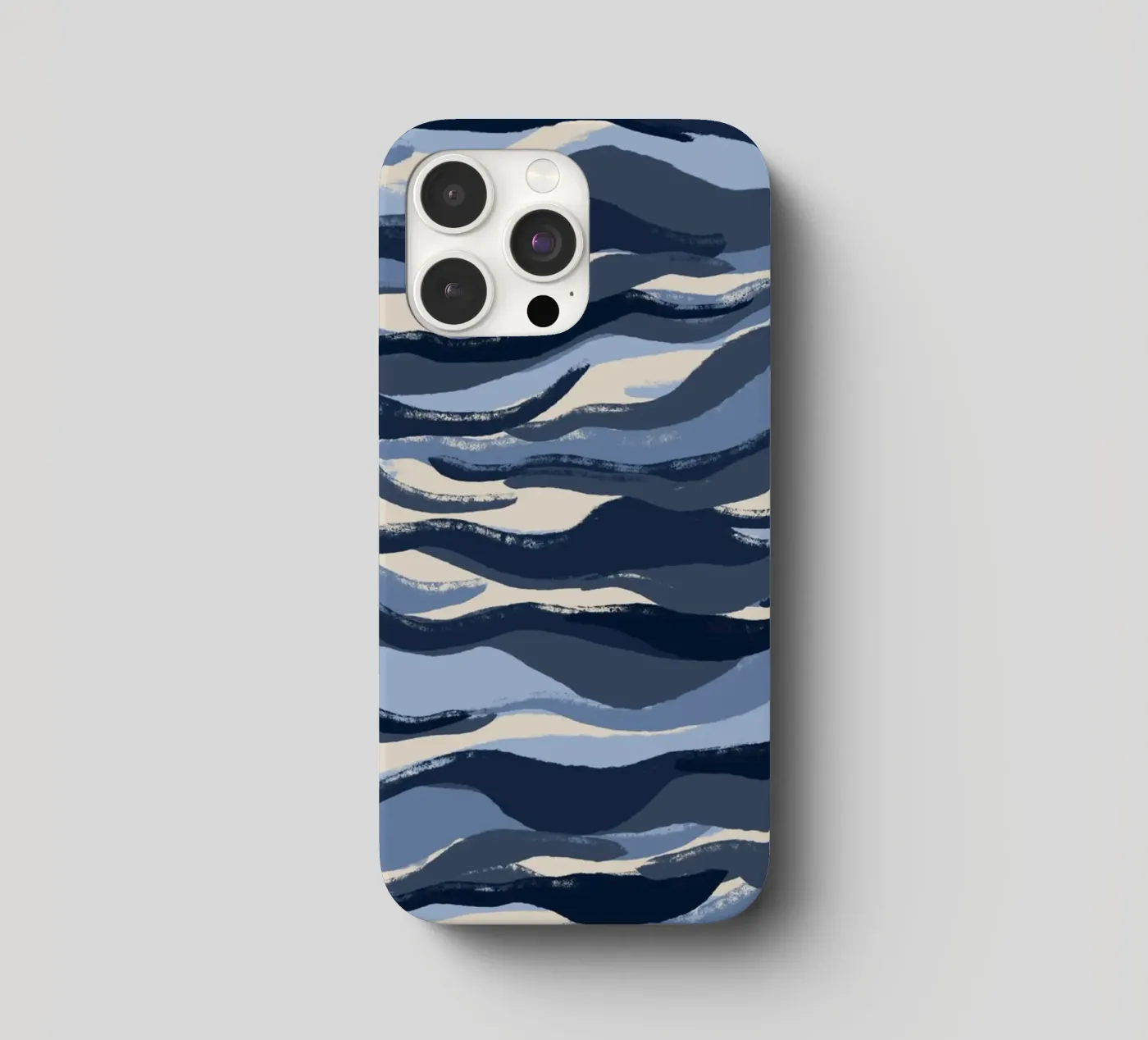 Blue Waves Pattern iphone case by treechild