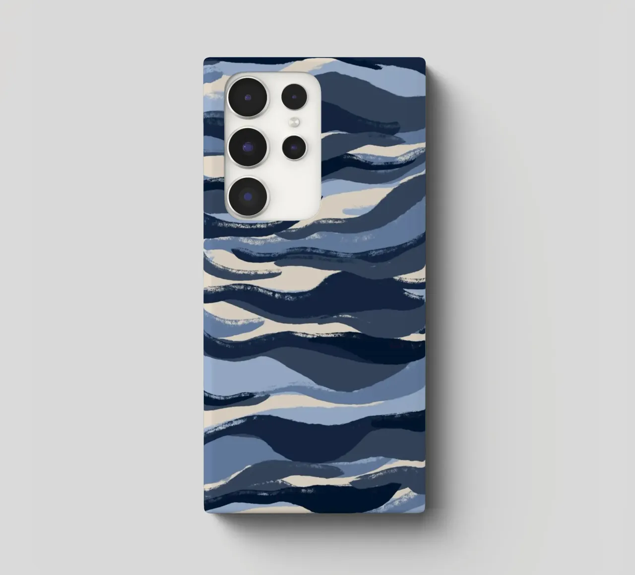 Blue Waves Pattern cover samsung da treechild