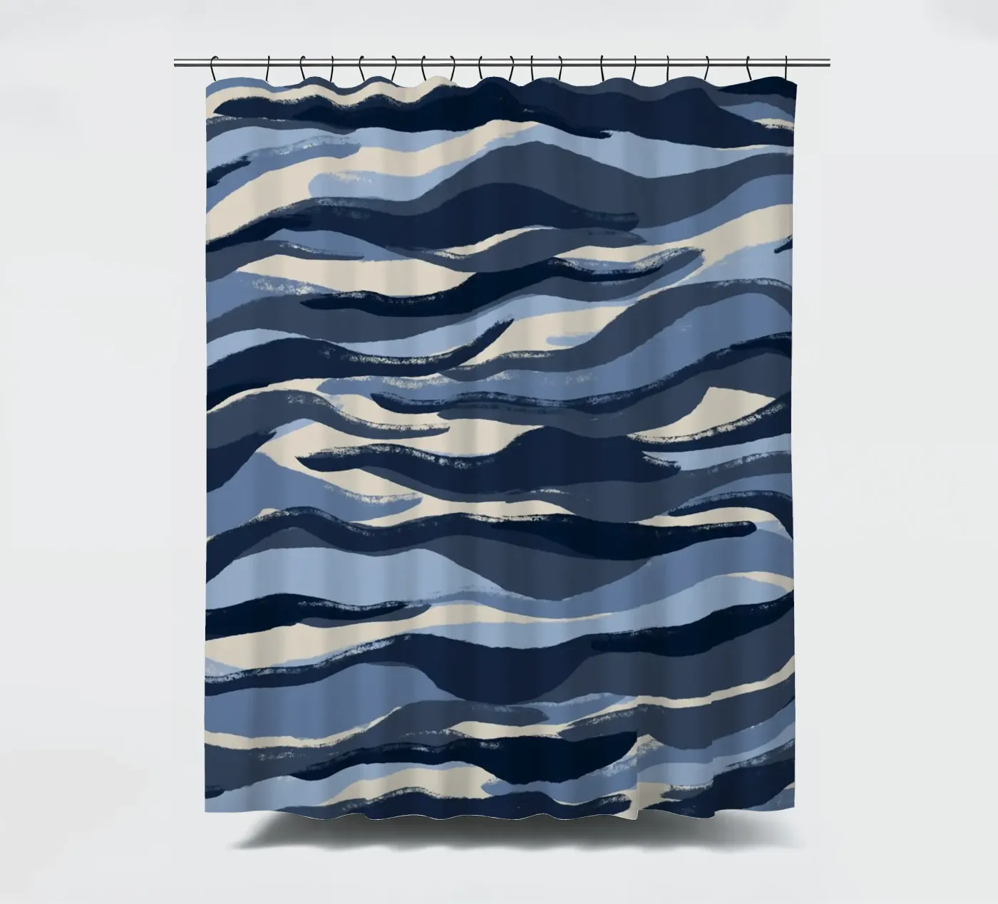 Blue Waves Pattern douchegordijn van treechild