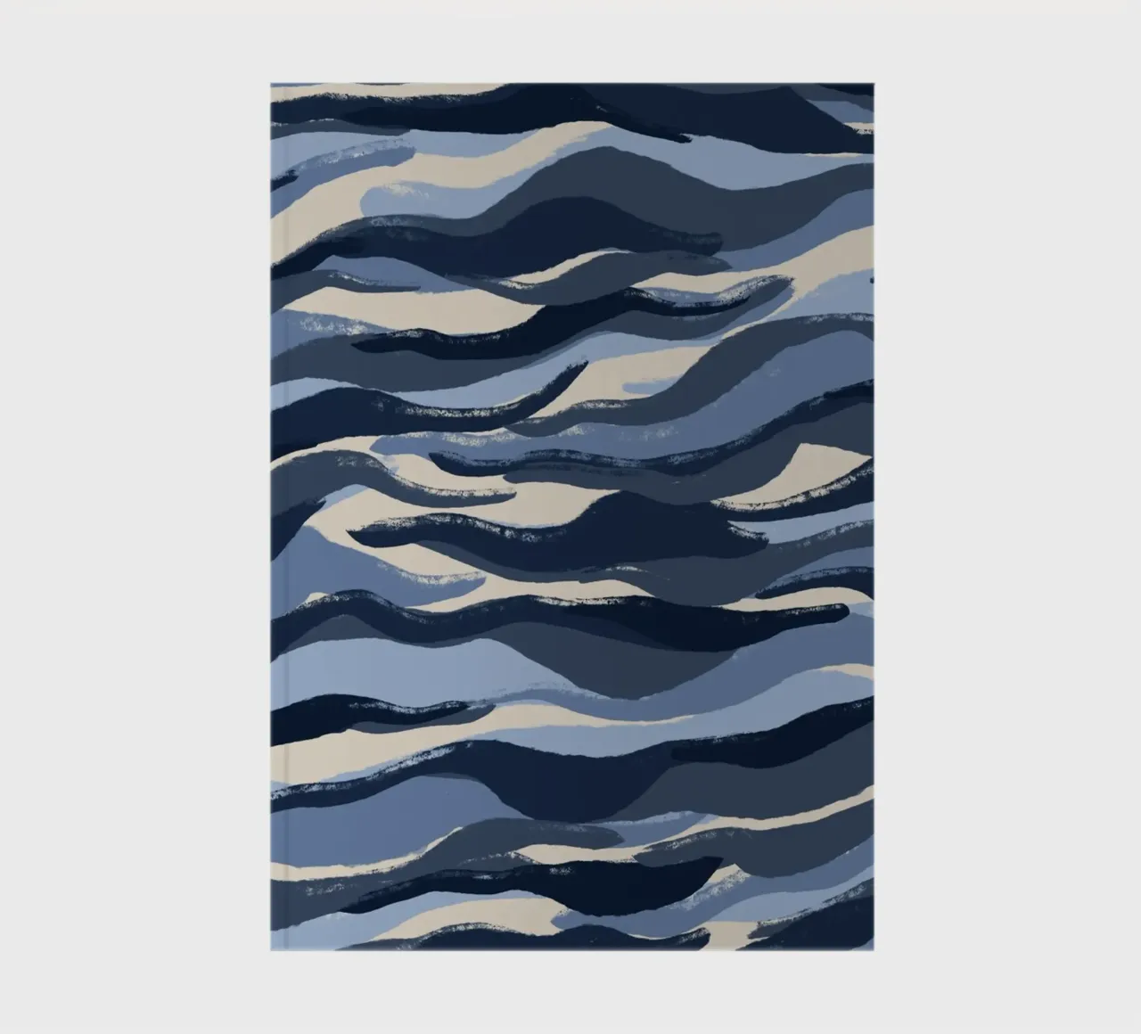 Blue Waves Pattern notebook by treechild