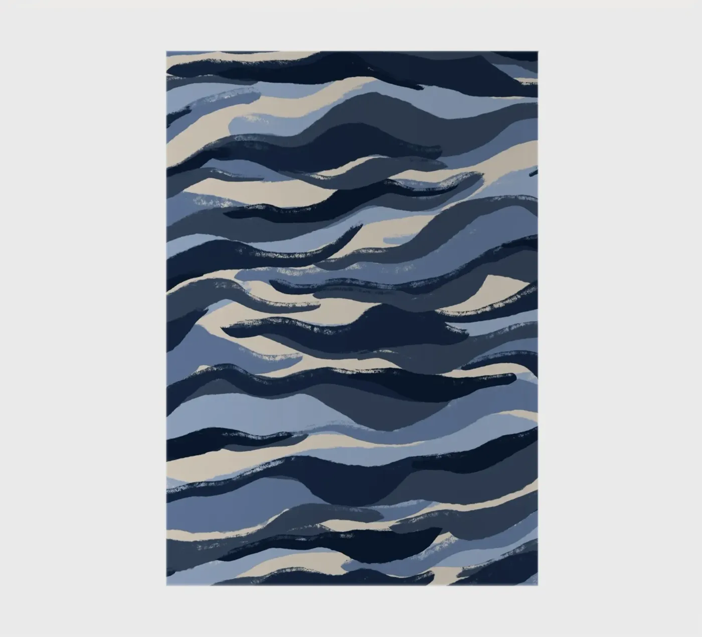 Blue Waves Pattern notitieboek van treechild