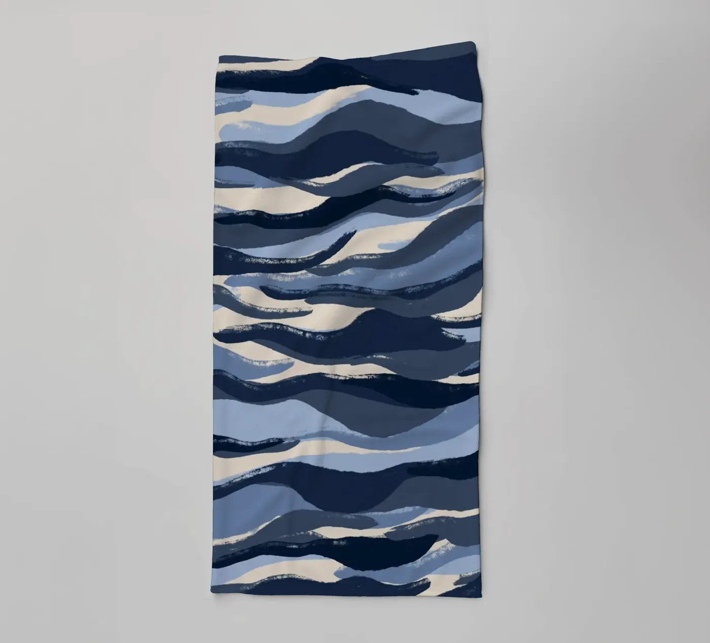 Blue Waves Pattern badhanddoek van treechild