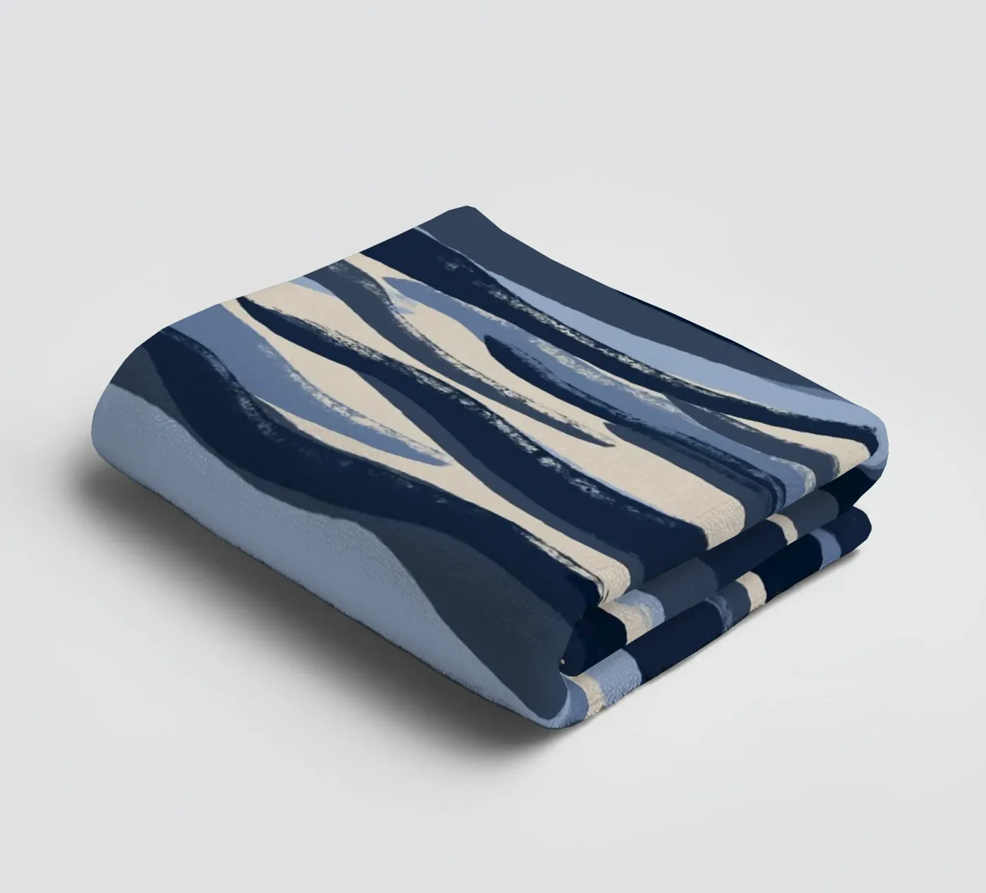 Blue Waves Pattern badhanddoek van treechild